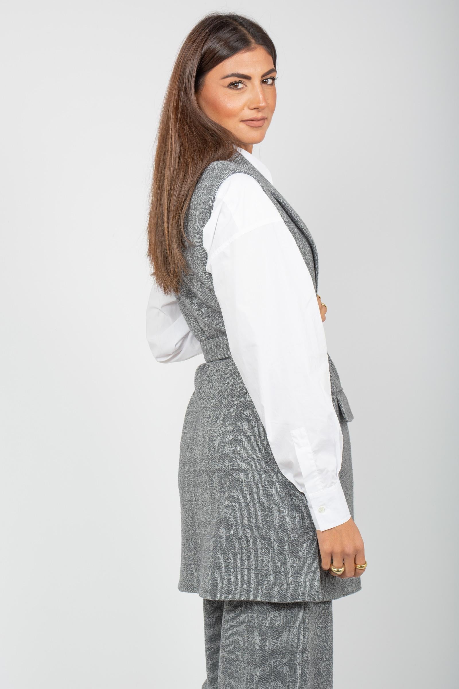 gilet lungo in misto lana S2121592 212 ANNA SERAVALLI 