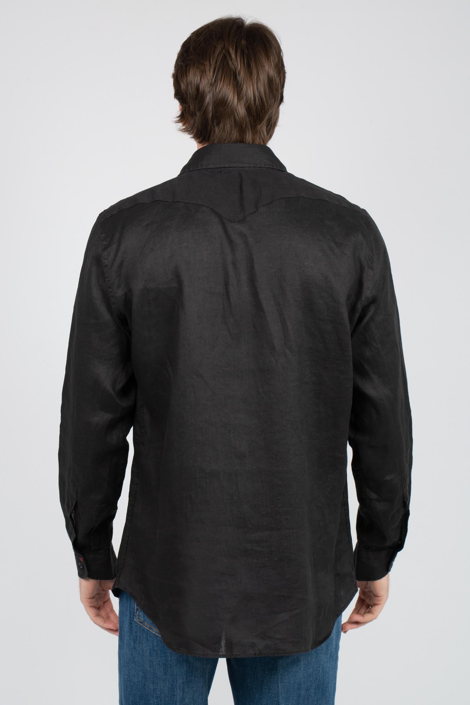 camicia in puro lino 34RHR27106811 05 BOLZONELLA1934 