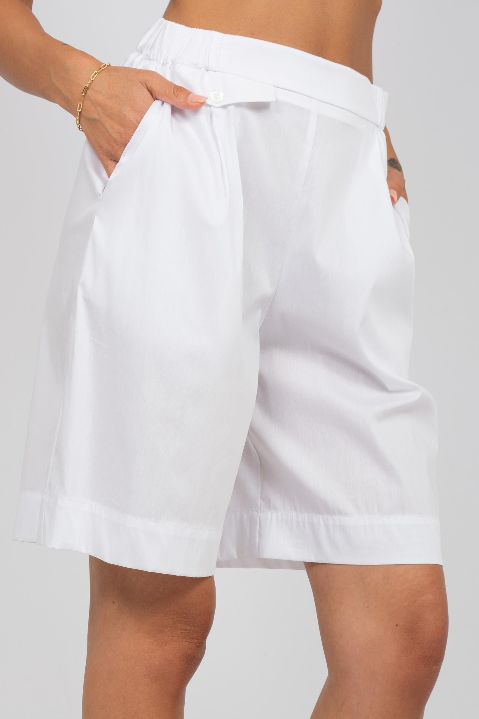 bermuda in misto cotone stretch S2264128 002 ANNA SERAVALLI 
