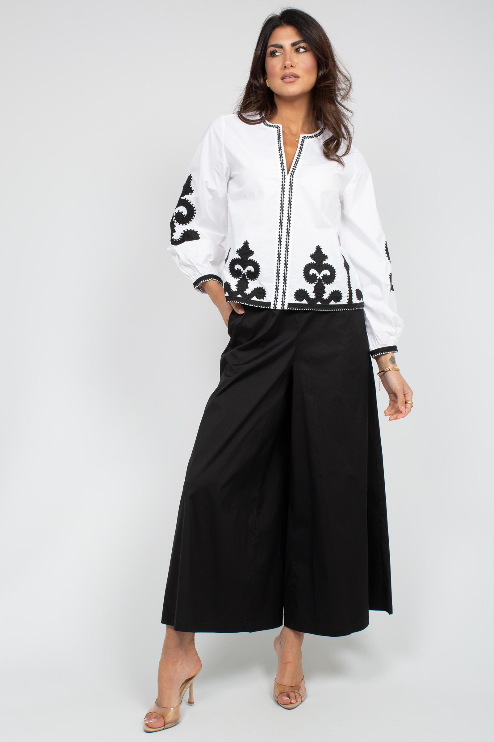 pantalone in misto cotone 261M1252 029 MAIDA MILA 