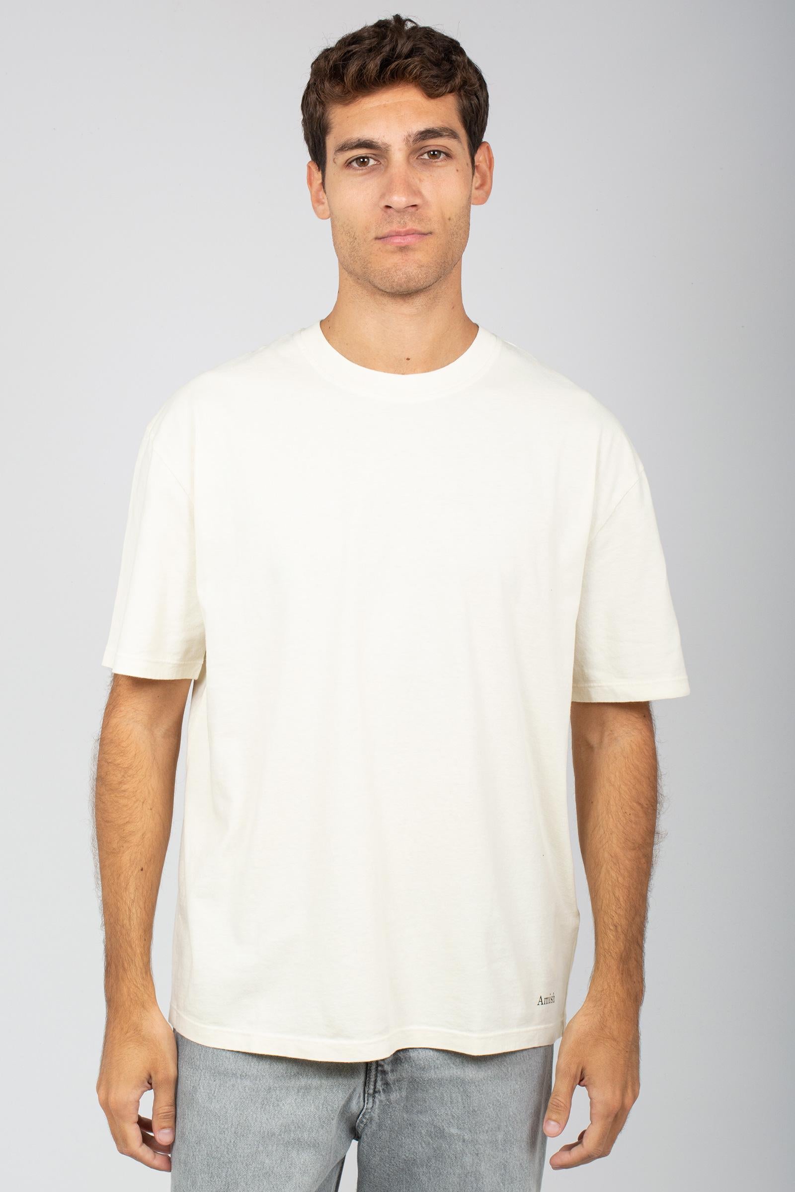 t-shirt in cotone micro logo AMU146CN21XXXX C0069 AMISH 