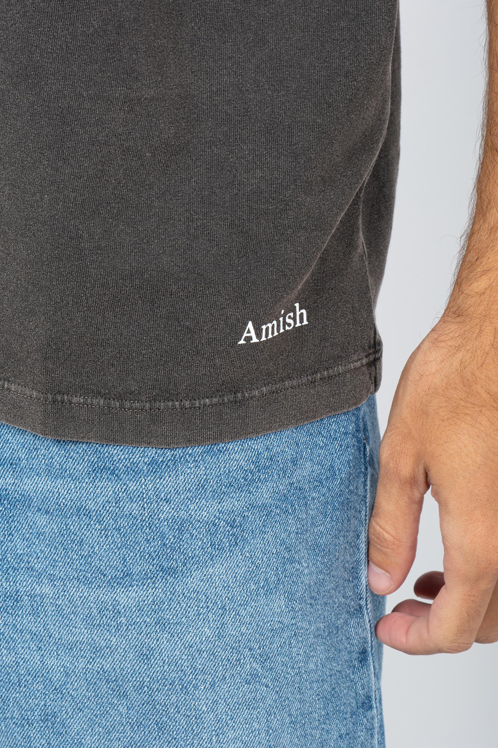 t-shirt in cotone micro logo AMU146CN21XXXX C0073 AMISH 