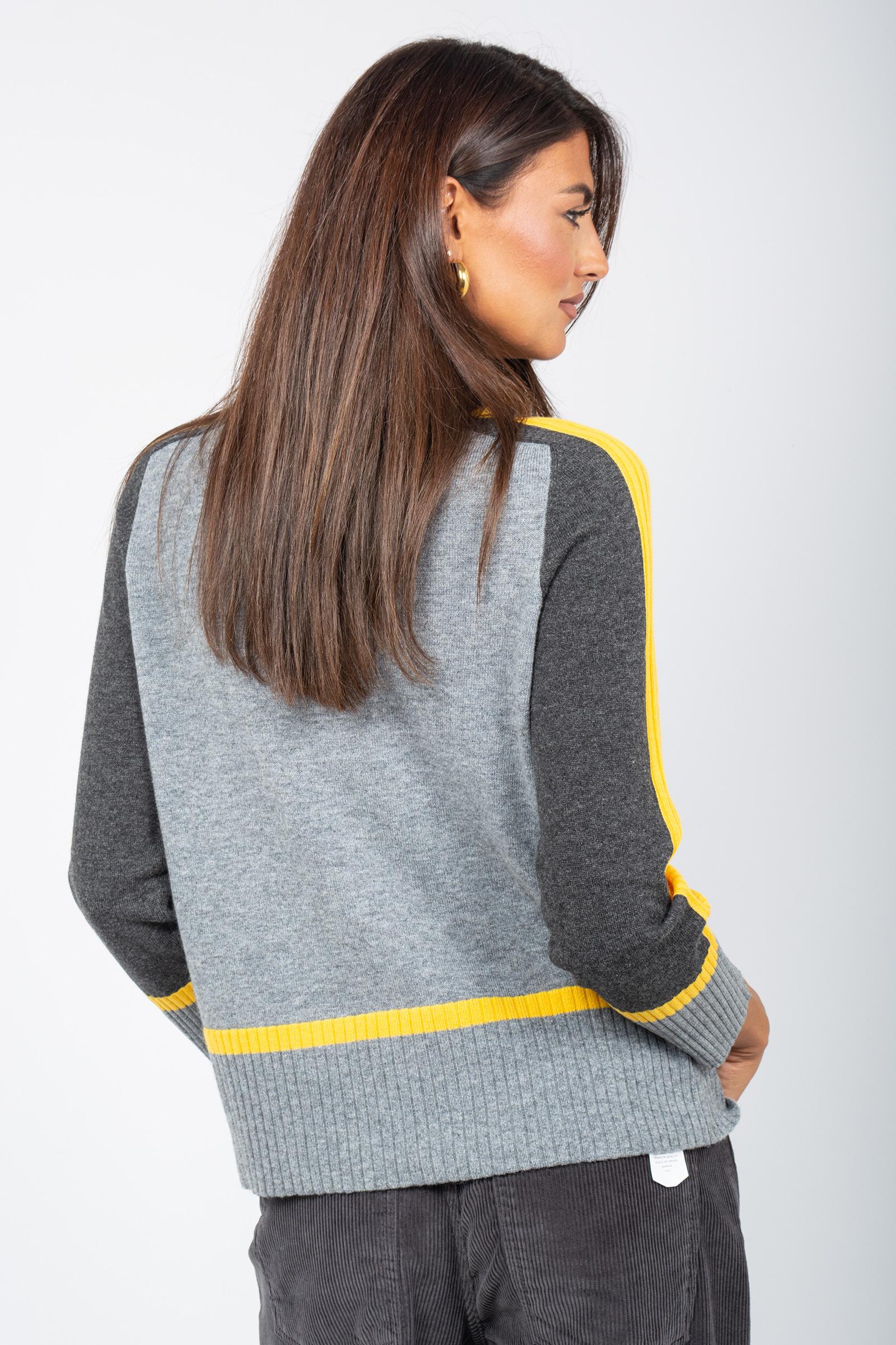 collo alto colorblock in misto lana M191J004921N B2 DIANA GALLESI 