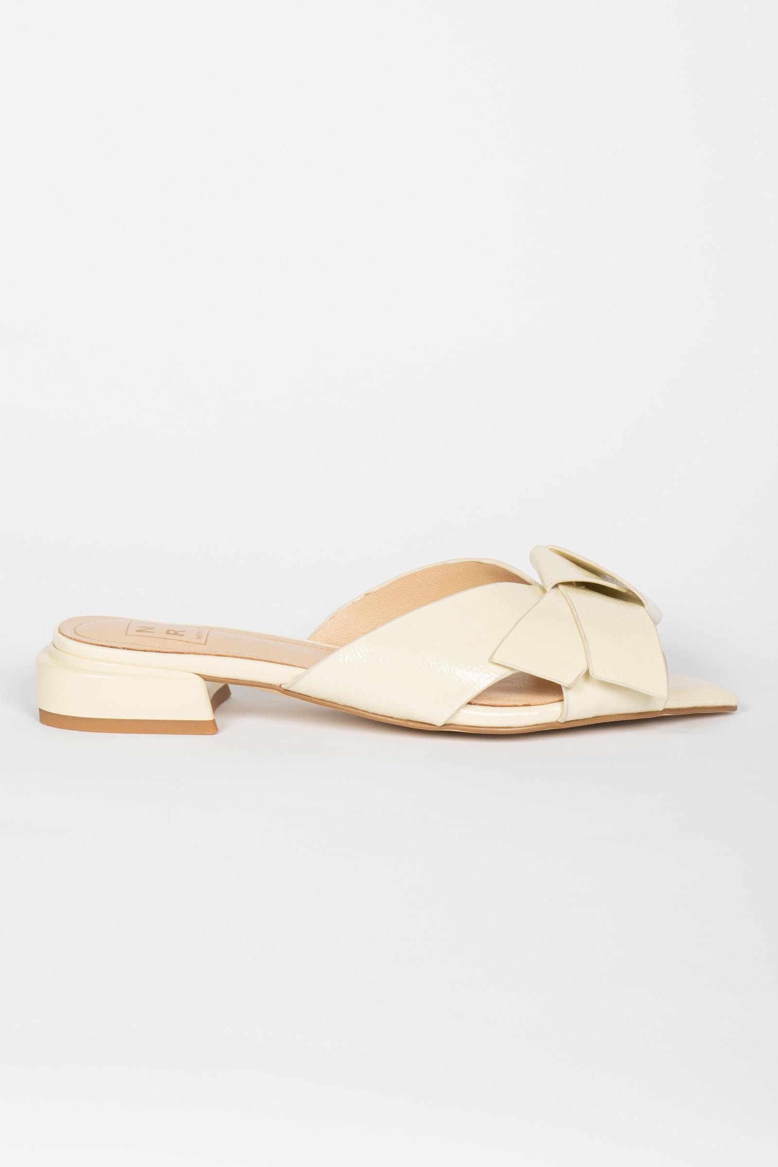 pantofola opentoe in naplak PE320NAPLAK PANNA NORA NEW YORK 
