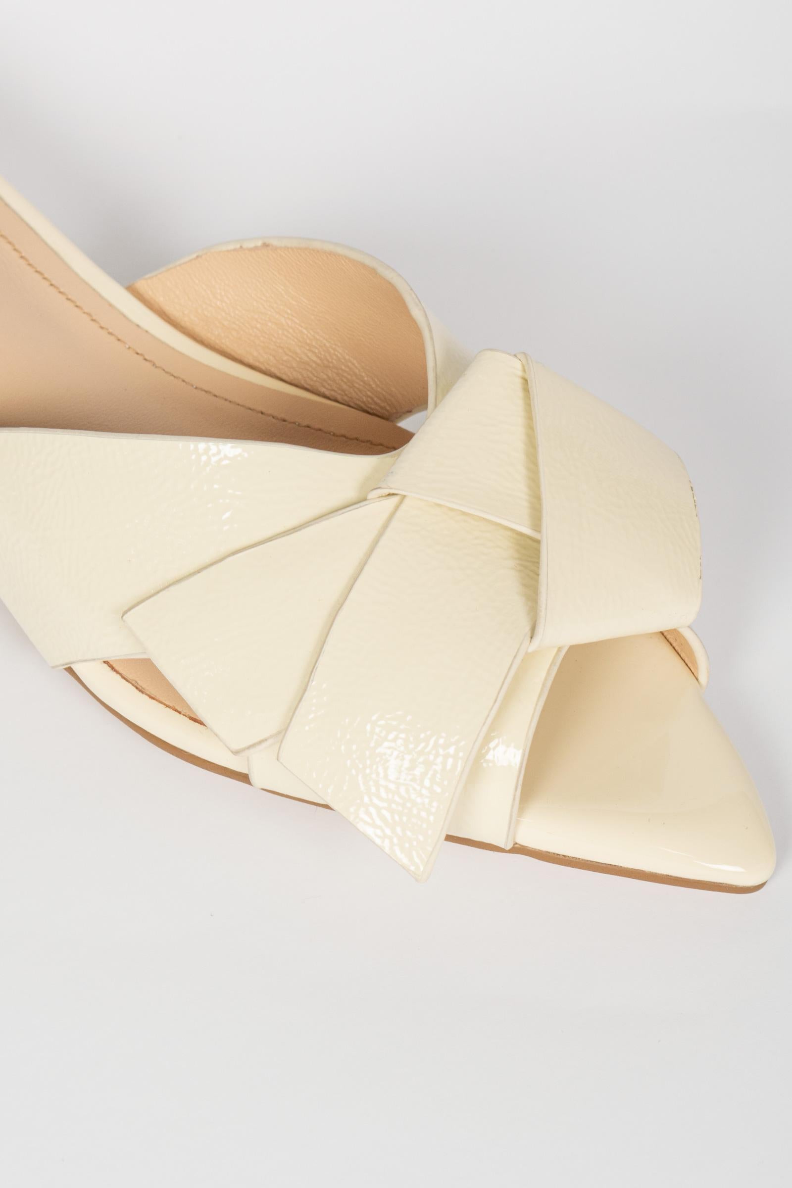 pantofola opentoe in naplak PE320NAPLAK PANNA NORA NEW YORK 