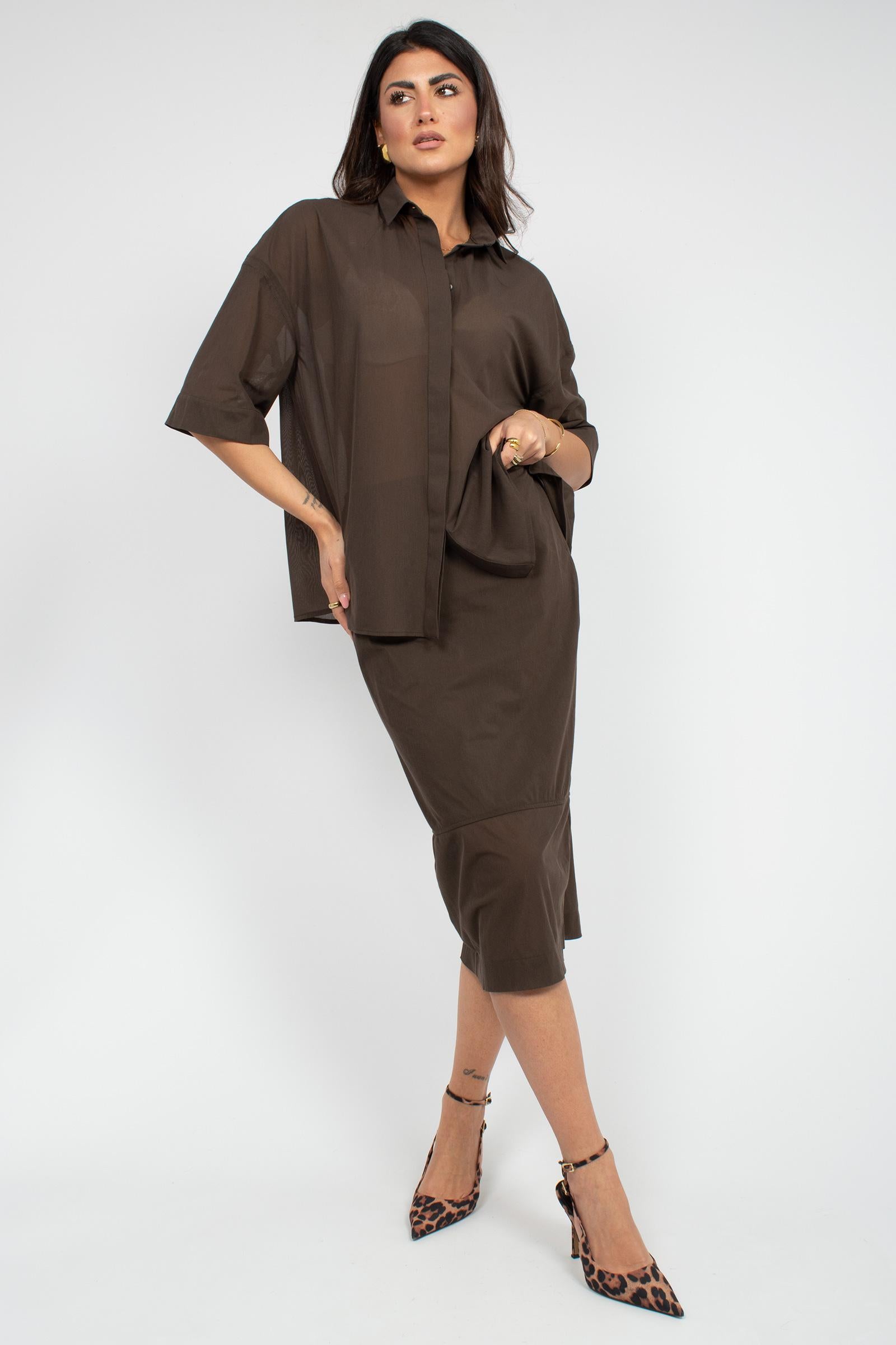 camicia in misto cotone 'sasia' 2616951018600 003 MM - MAX MARA 