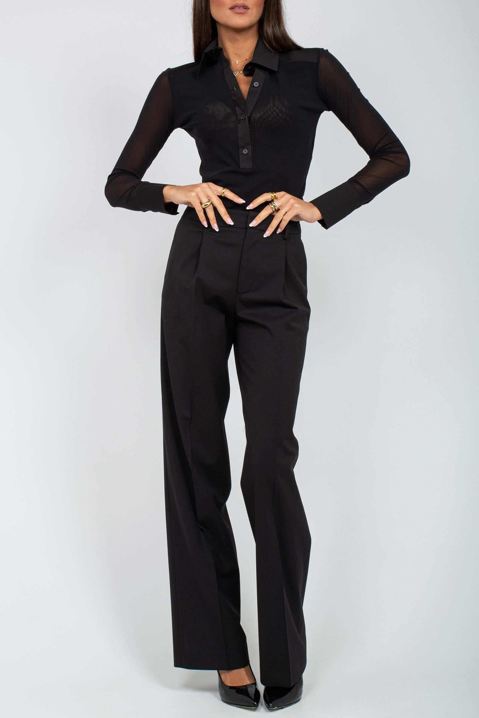 camicia in tulle e popeline 61823 2 D.EXTERIOR 