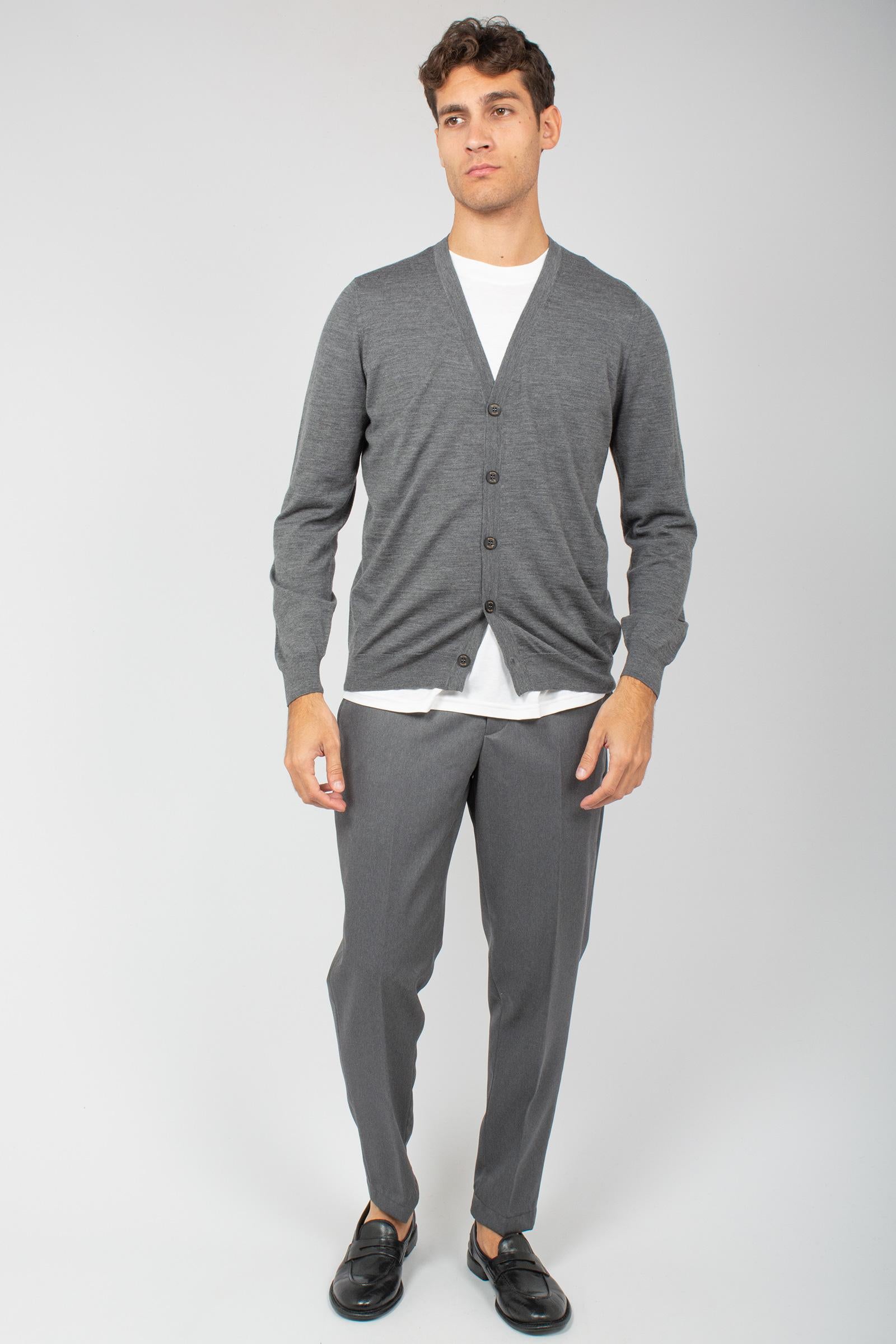 cardigan in lana merinos ultrafine D0D109 670 DRUMOHR 