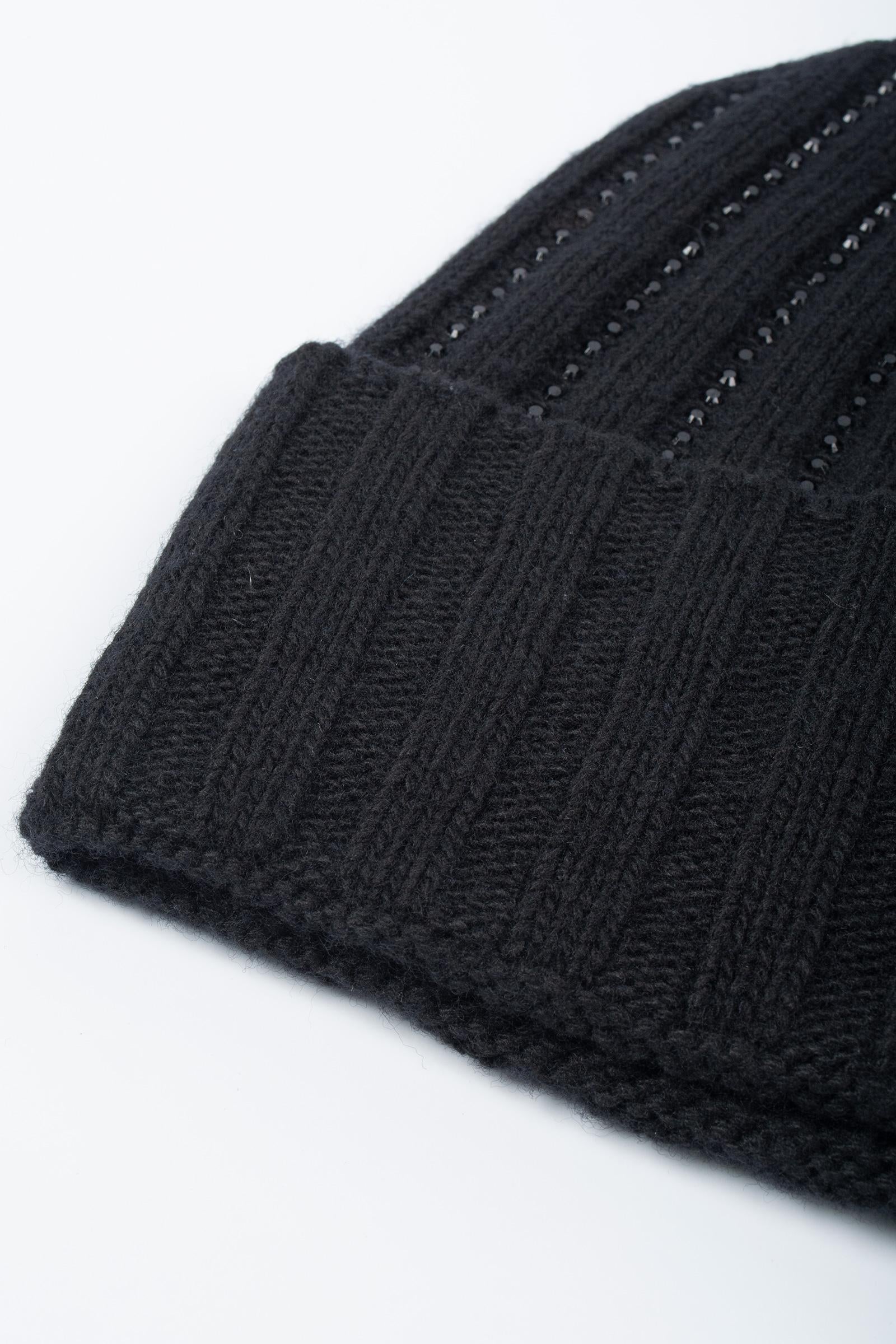 cuffia in lana con ricamo V004E87 09999 ERMANNO - ERMANNO SCERVINO 