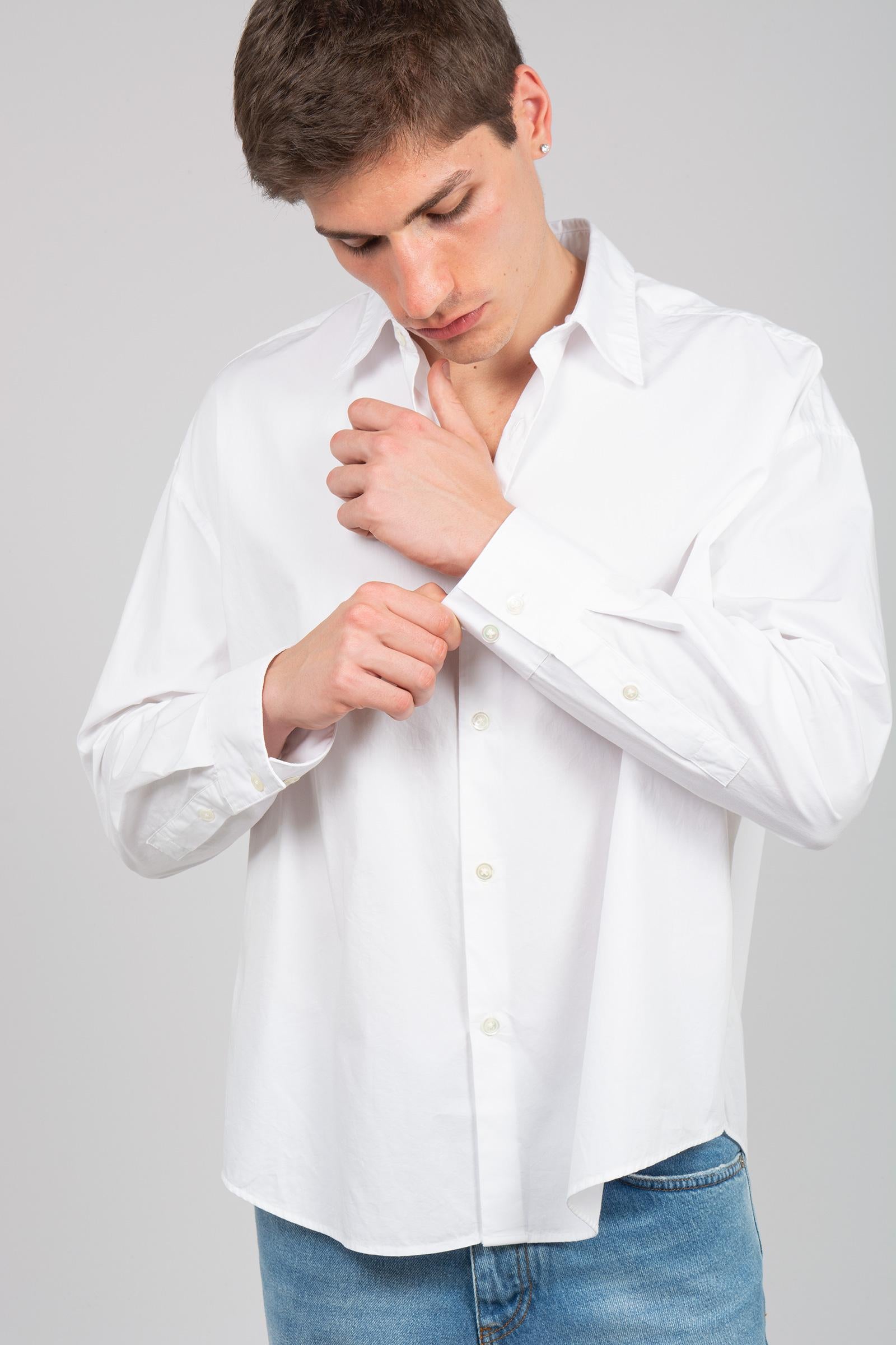 camicia oversize in popeline di cotone 747474 WHITE STUDIO SEIDENSTICKER 