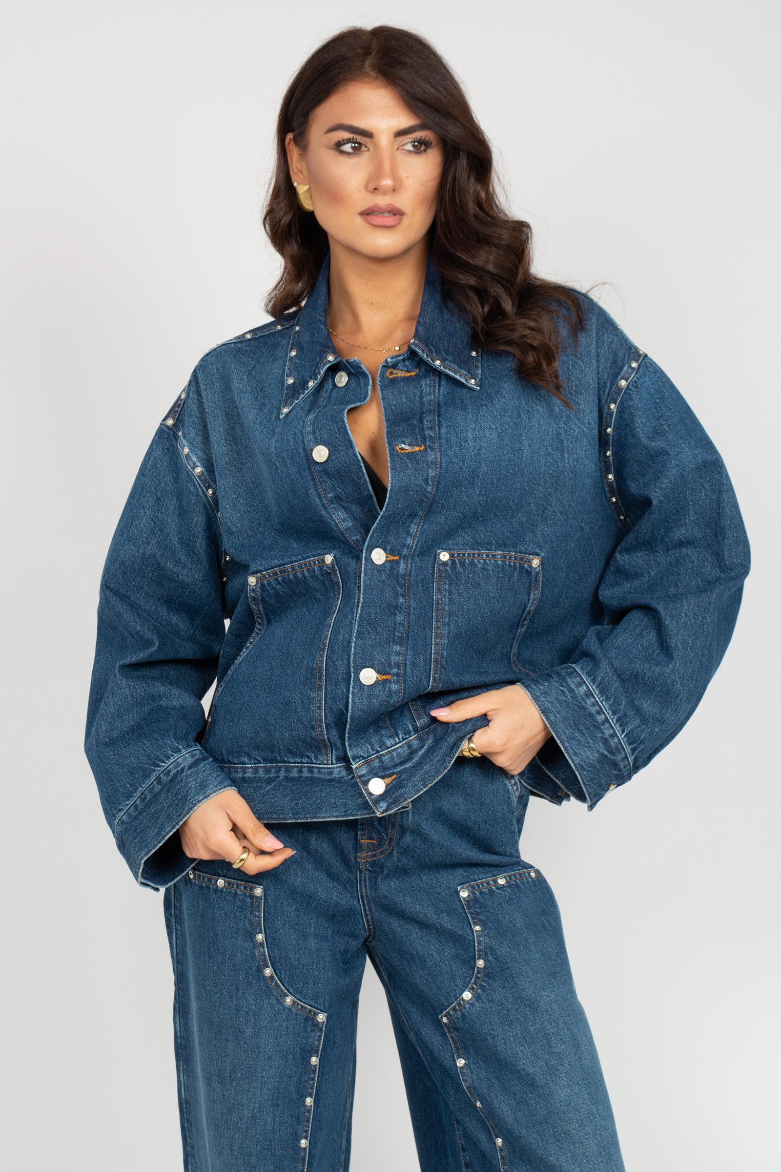 giacca con dettagli carpenter 7UJ80066 LEBLUE 7 FOR ALL MANKIND 