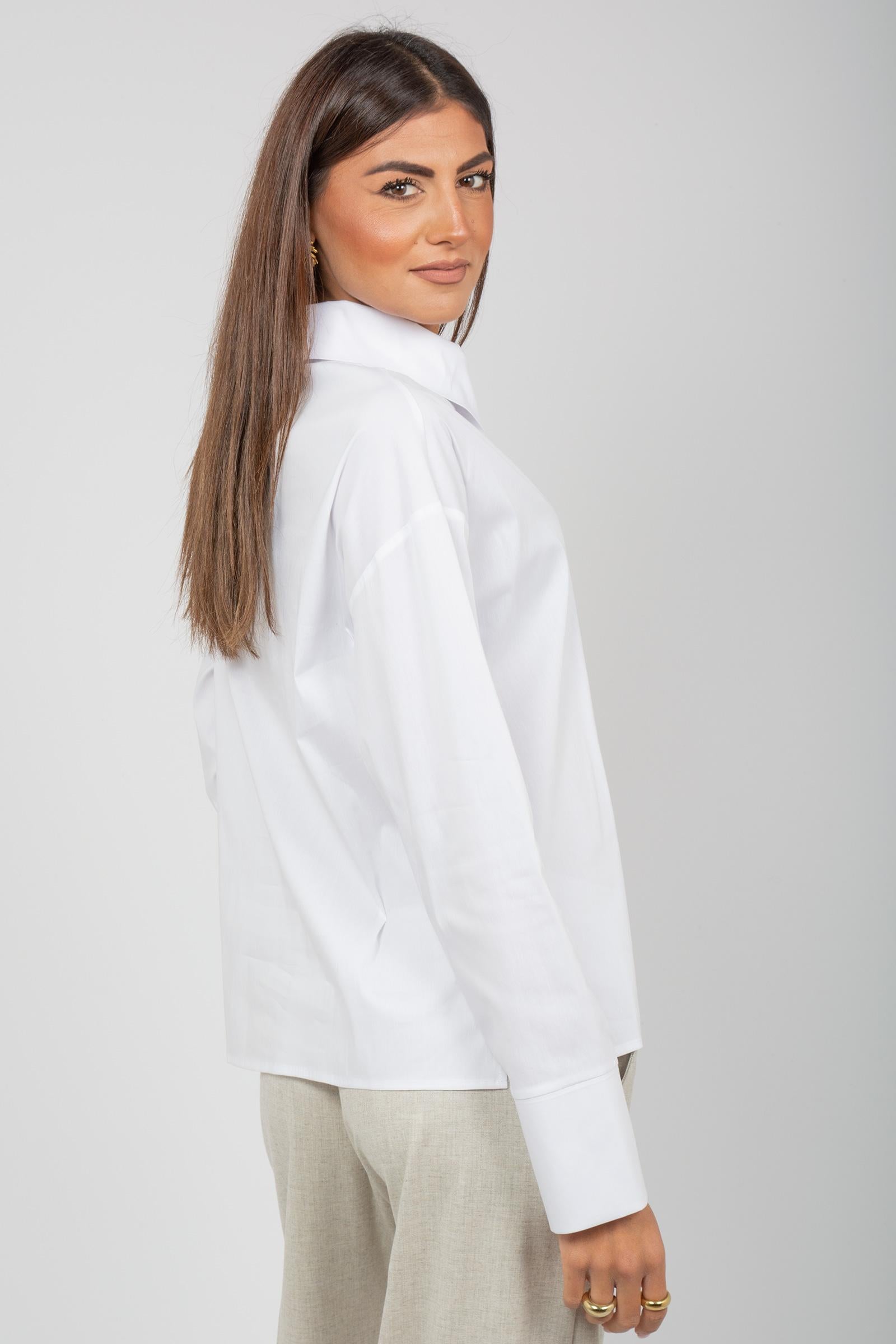 camicia con bottoni in popeline 61731 1 D.EXTERIOR 