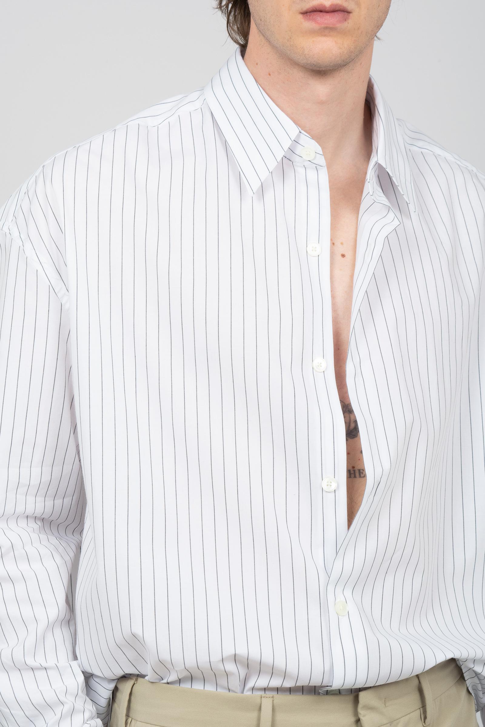camiia oversize in cotone a righe 850386 WHITE STUDIO SEIDENSTICKER 