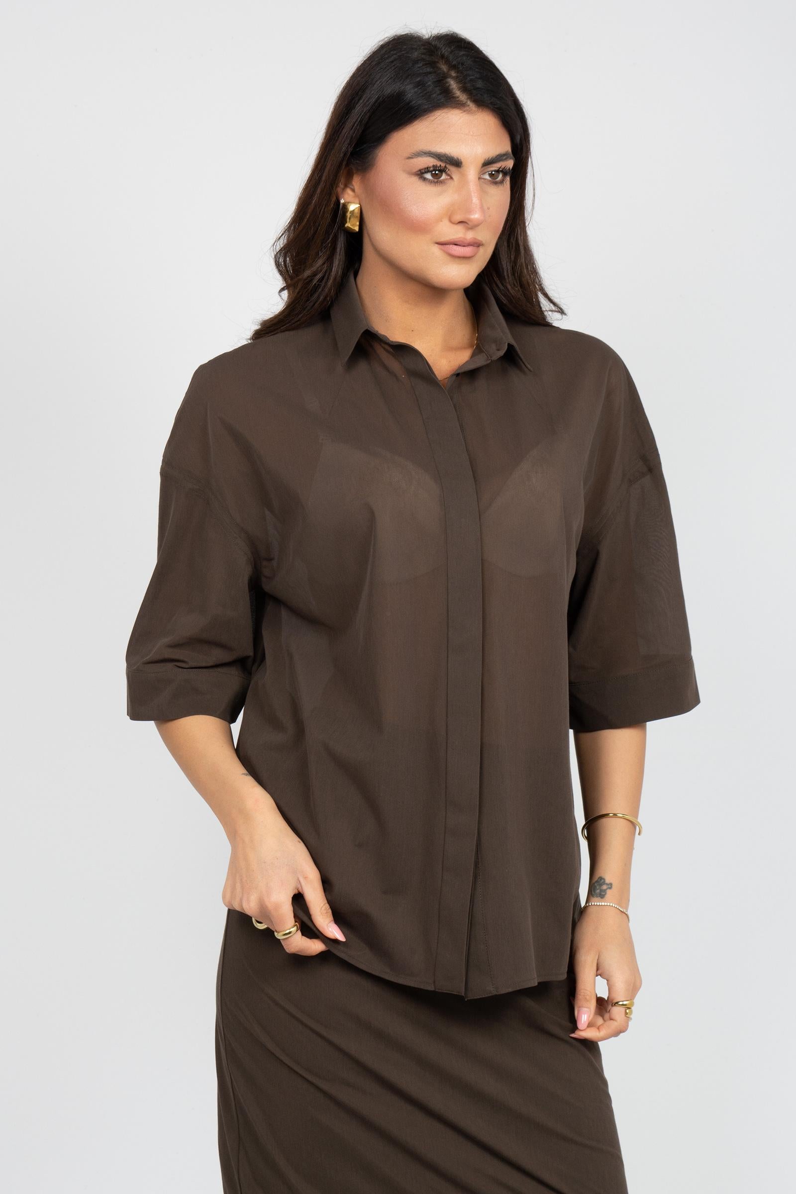 camicia in misto cotone 'sasia' 2616951018600 003 MM - MAX MARA 