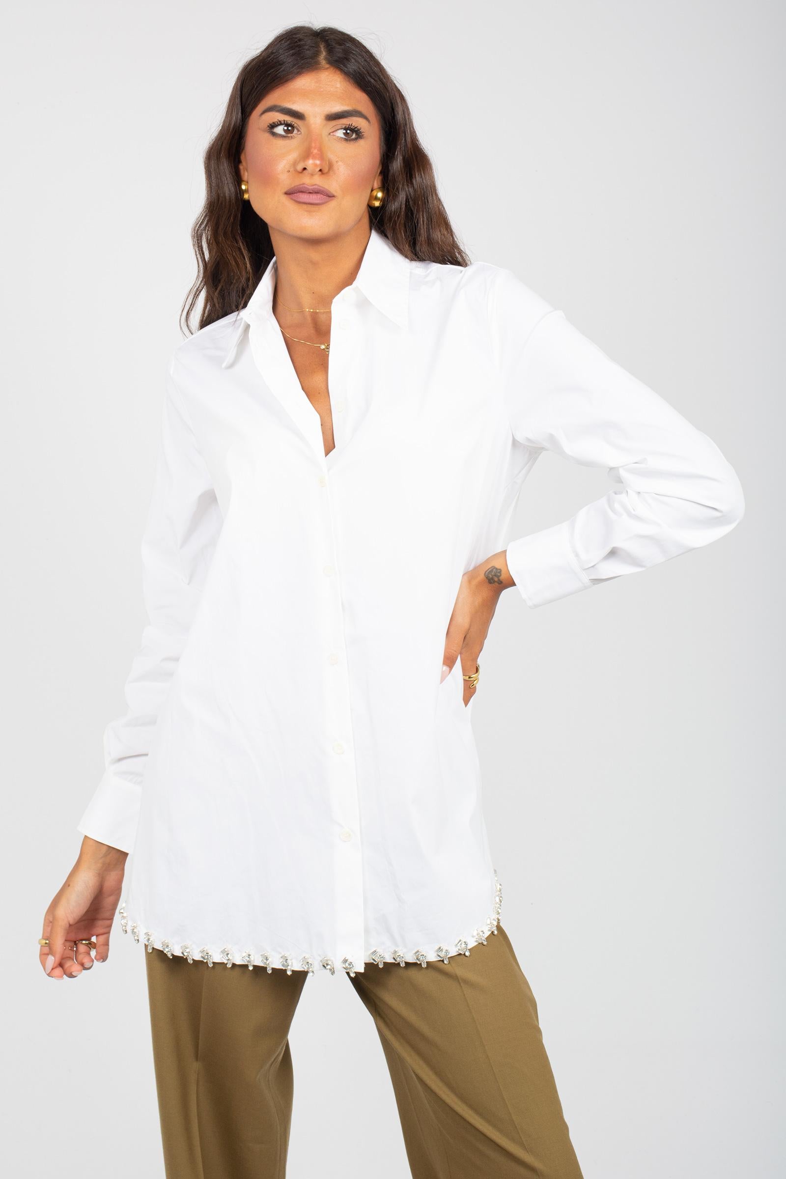 camicia con ricamo in cotone 'estebana' S5WK03 A01 SEMICOUTURE 