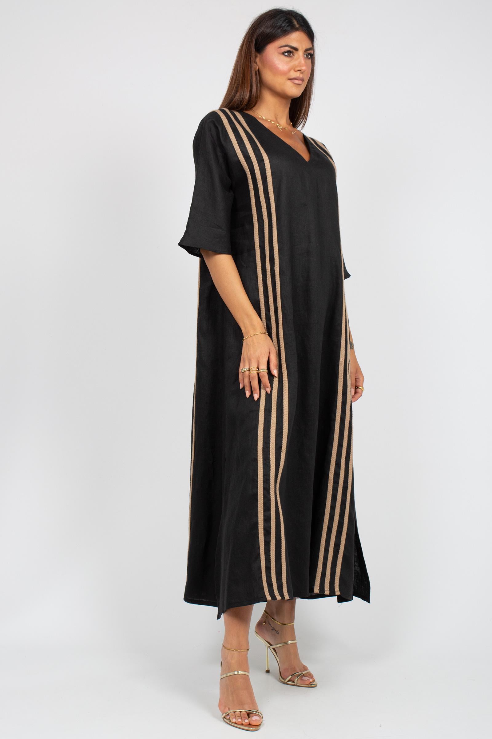 abito kimono in lino SS260404140 914 PUROTATTO 
