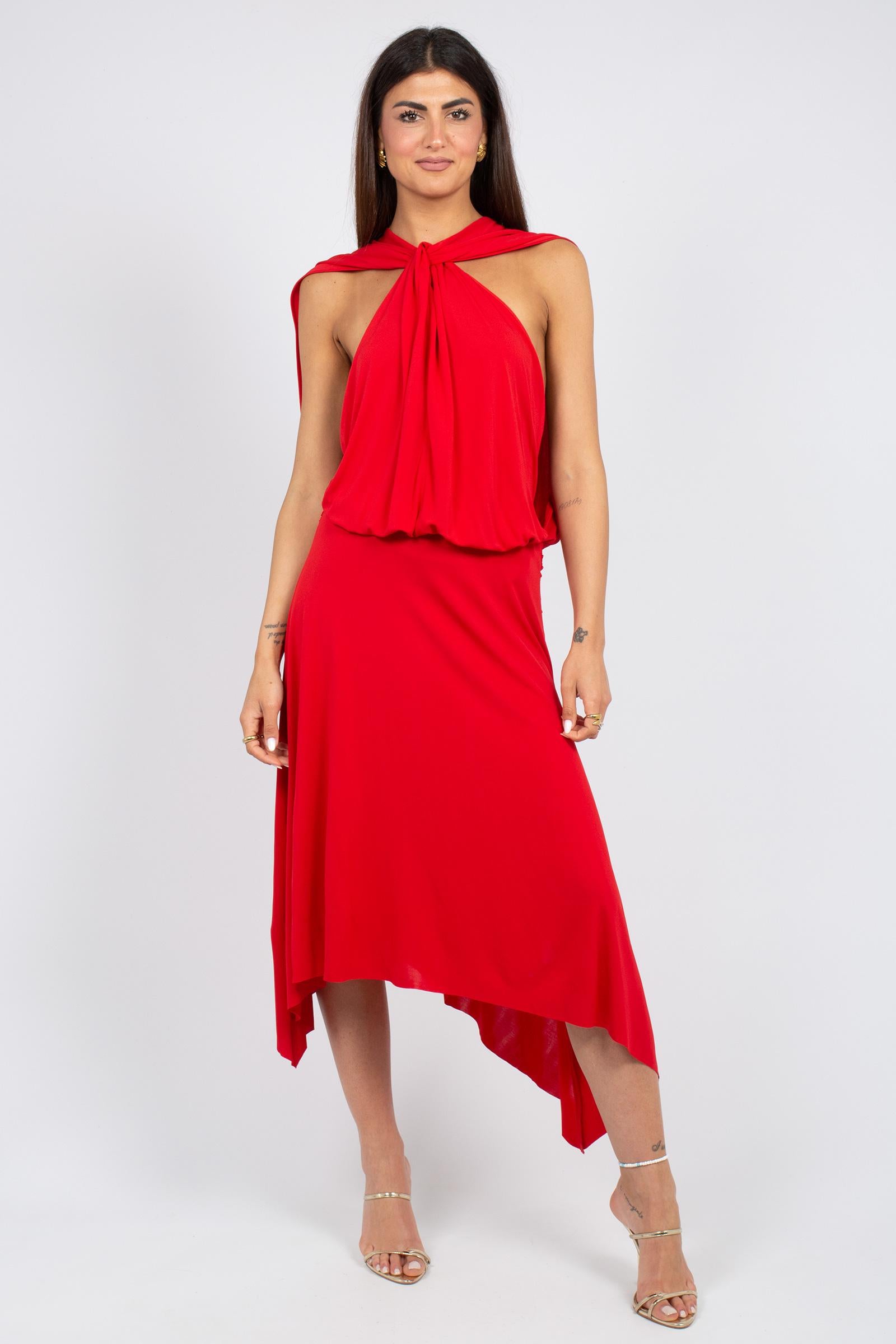 abito in jersey di viscosa 'pamela' S6SQ17 D10 SEMICOUTURE 