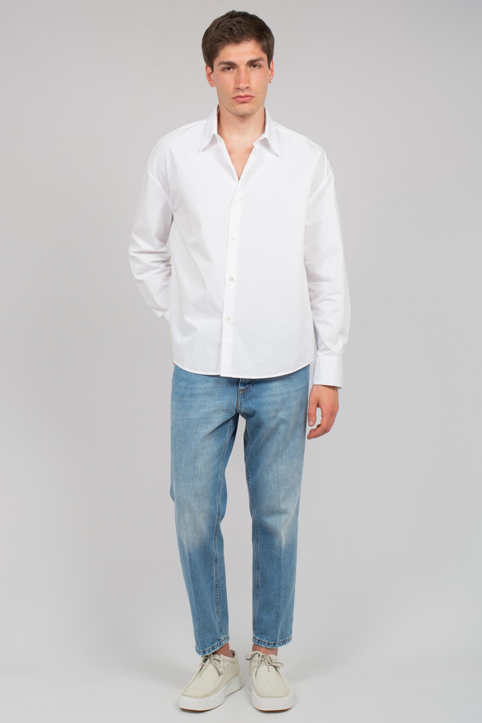 camicia oversize in popeline di cotone 747474 WHITE STUDIO SEIDENSTICKER 
