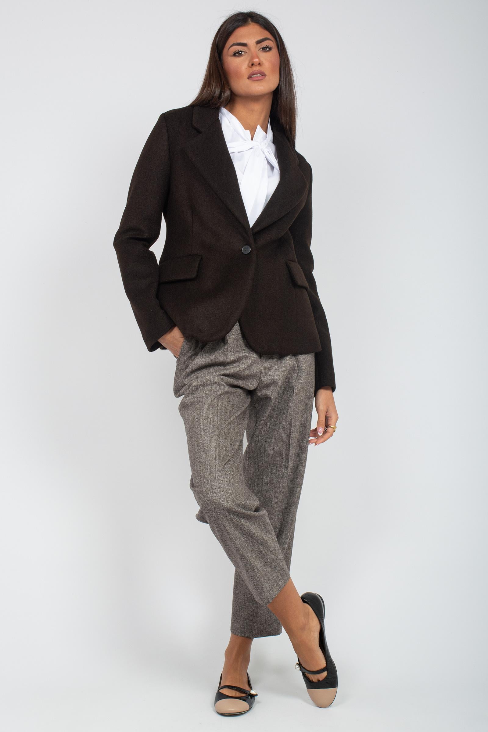 giacca monopetto in neoprene &#39;rubino&#39; RUBINODD17 LIGHTCIOCCO DOUUOD 