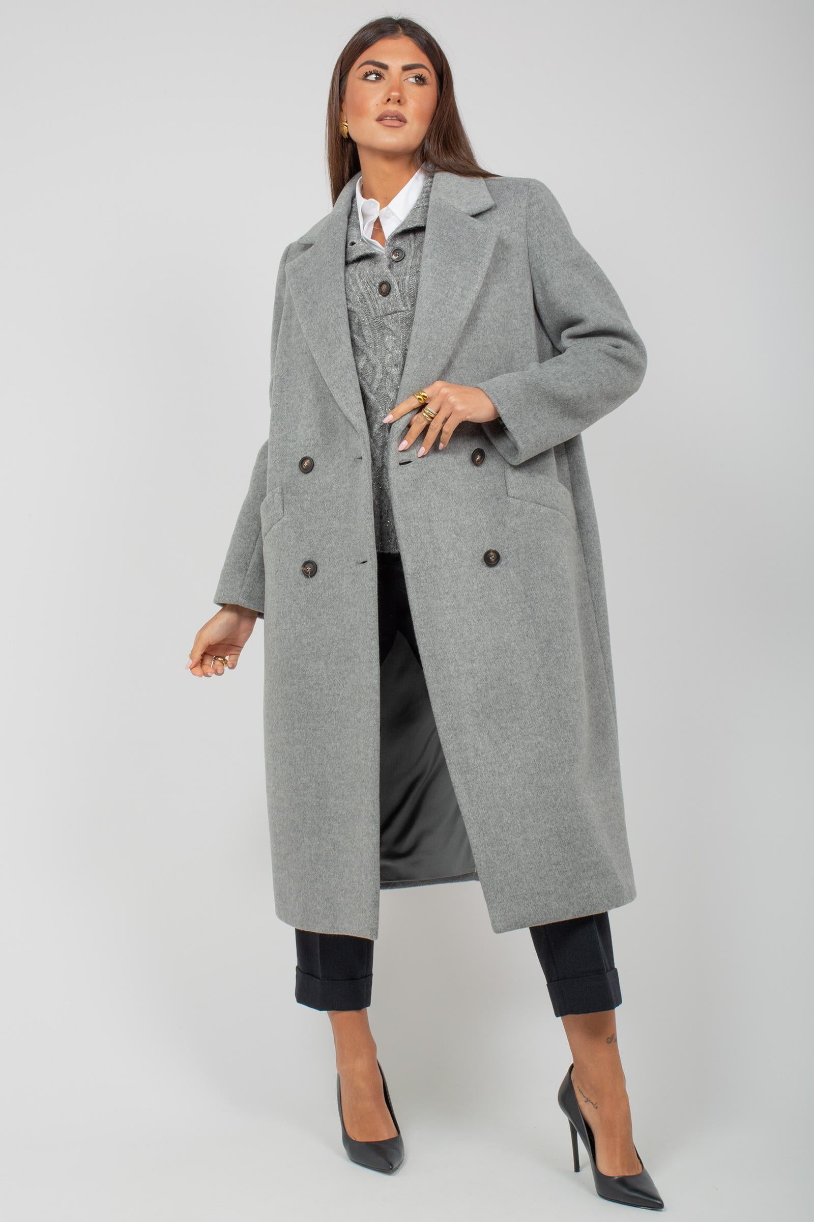 cappotto oversize doppio petto M2017803194 971 PESERICO EASY 