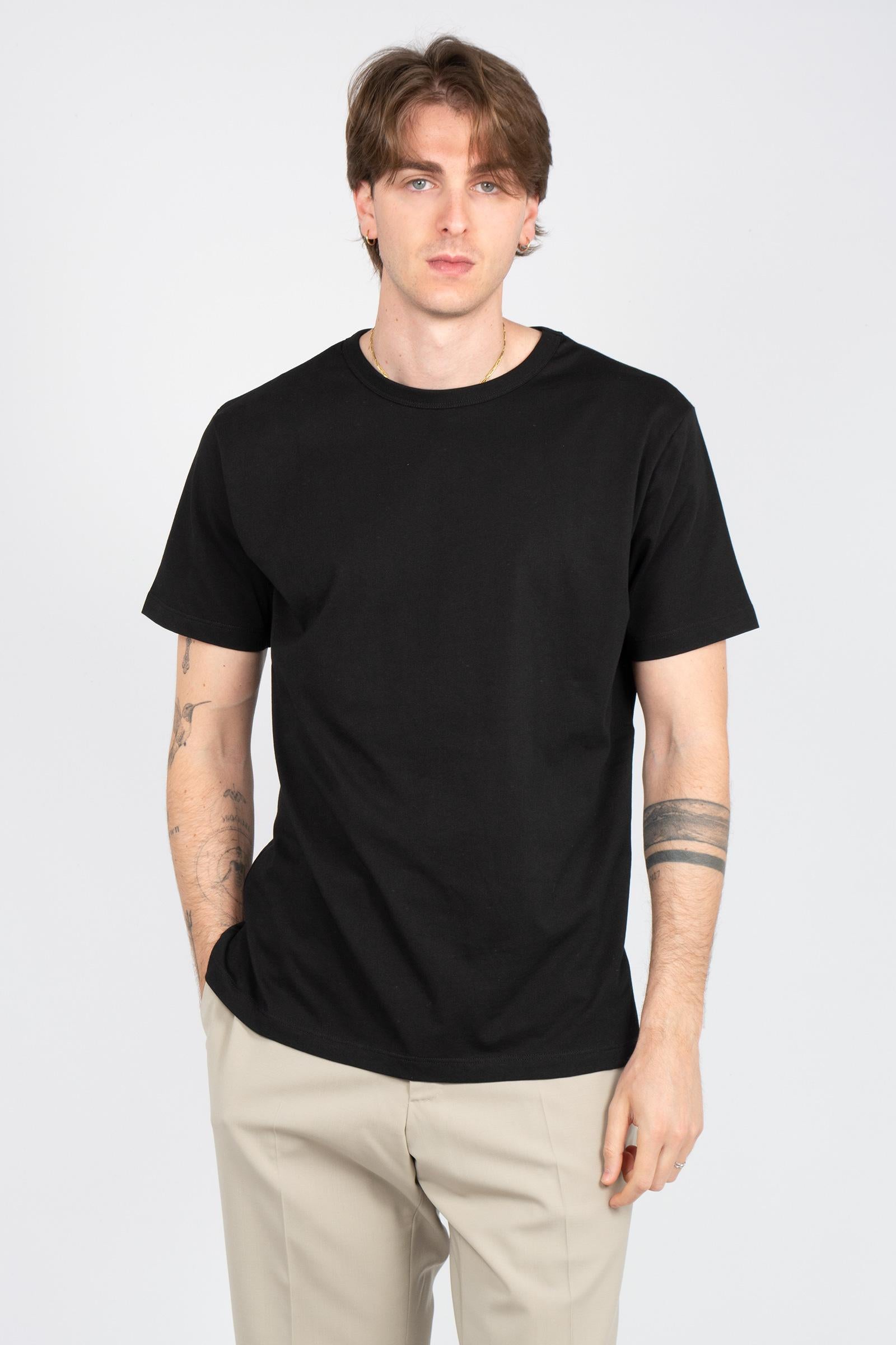 t-shirt in cotone B6AB96 NERO AMARANTO 