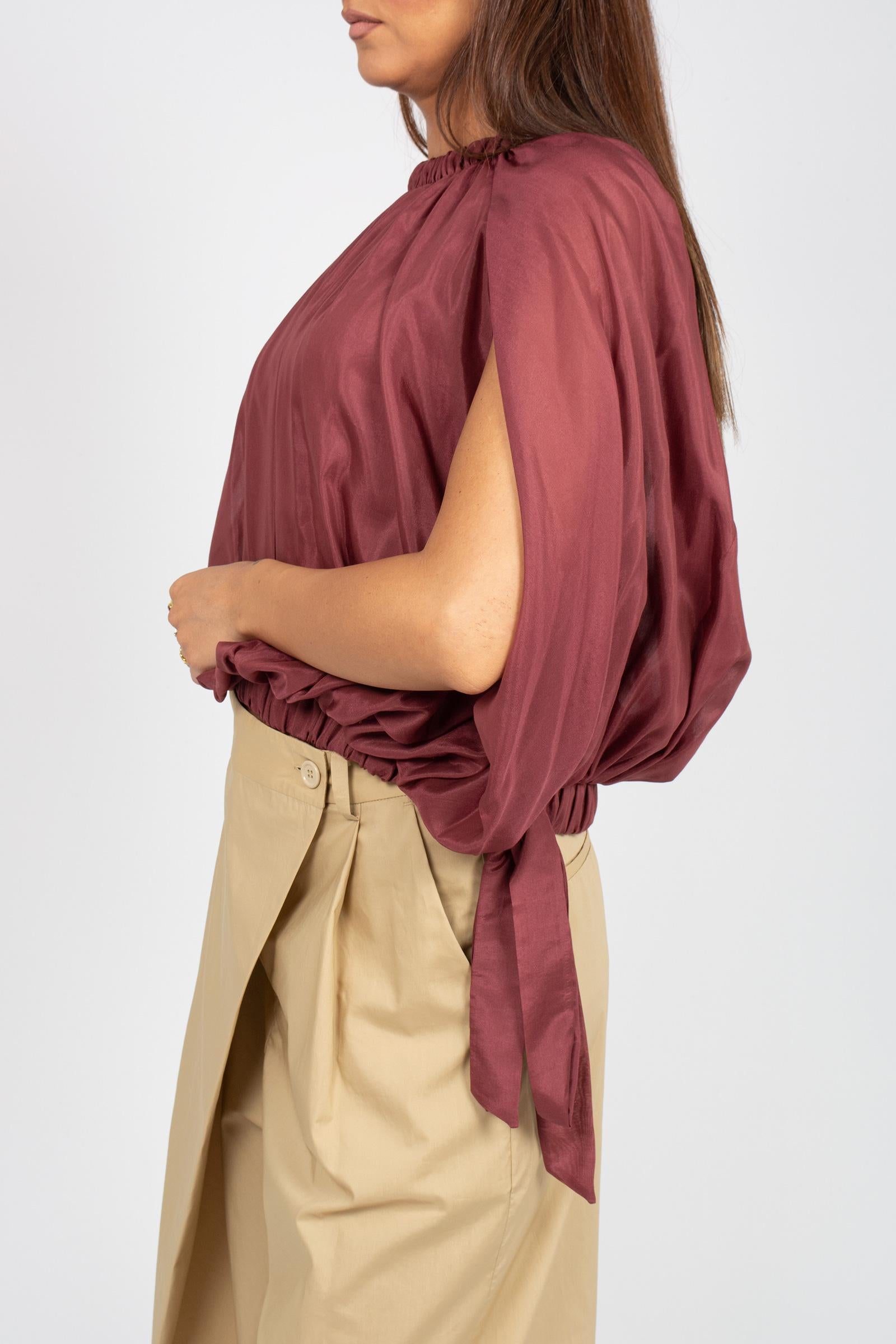 blusa in voile di cotone 'zavia' S6SI12 D57 SEMICOUTURE 