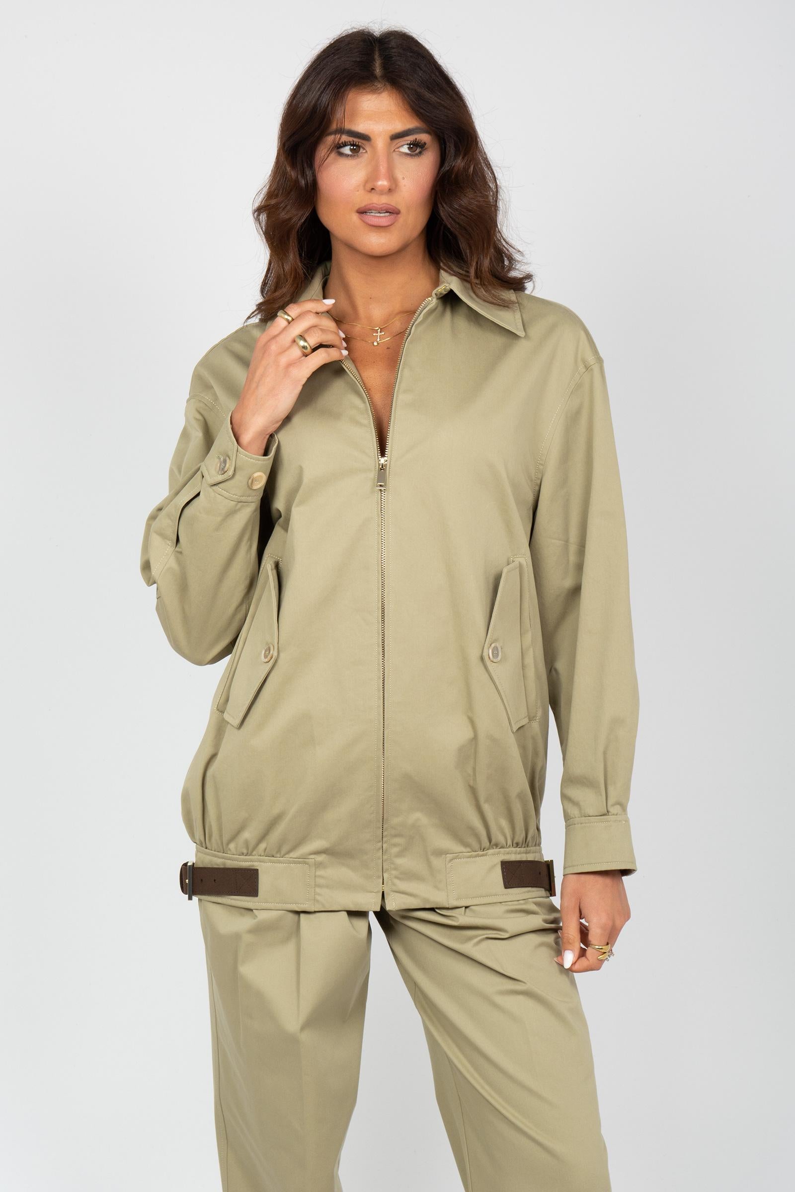 giacca oversize in cotone 'nives' Y6SO05 T17 SEMICOUTURE 