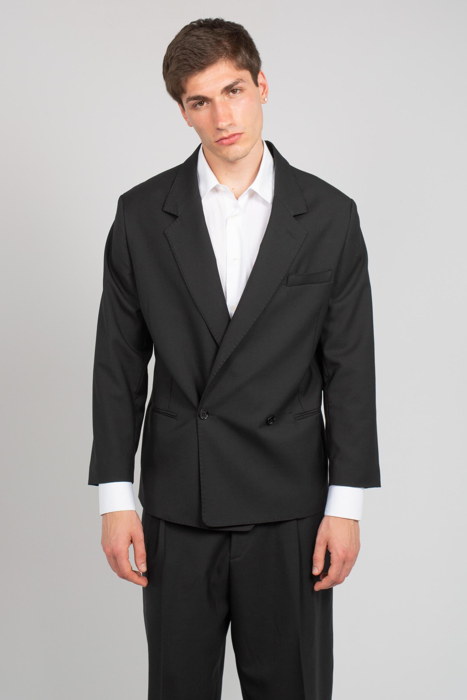 giacca oversize in misto lana 'dorian' DORIANSMPS26 NERO BE ABLE 