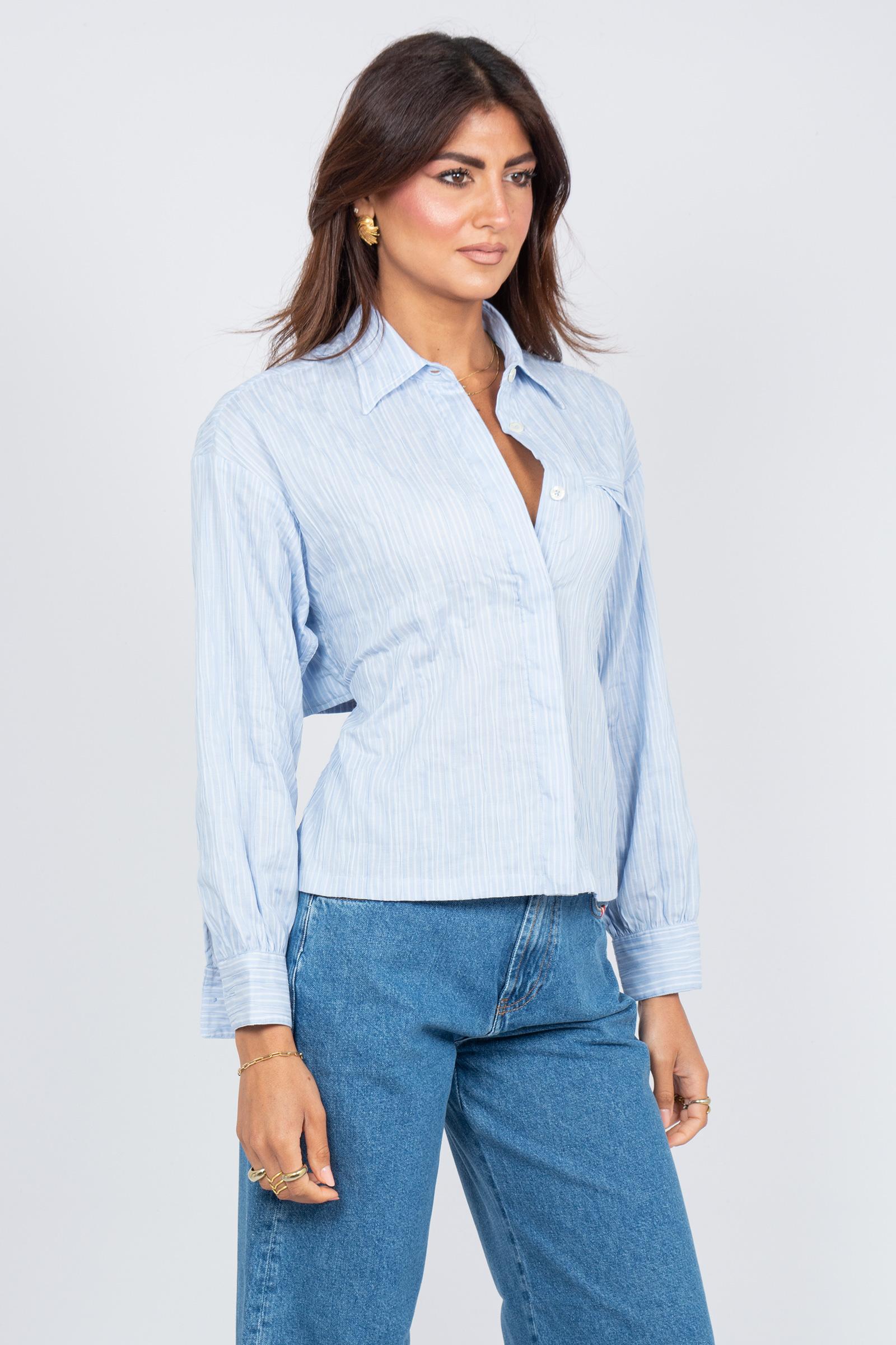 camicia in cotone a righe 'gilda' AMD124124CQ74XXXX C0617 AMISH 