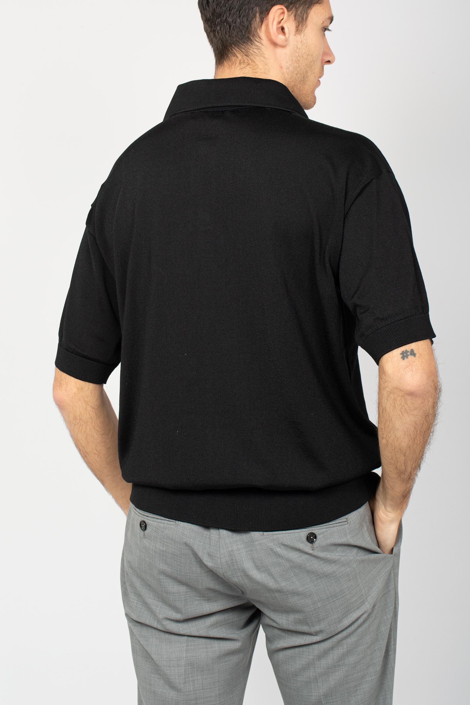 polo oversize in cotone e viscosa AFU01 03D ATOMO FACTORY 