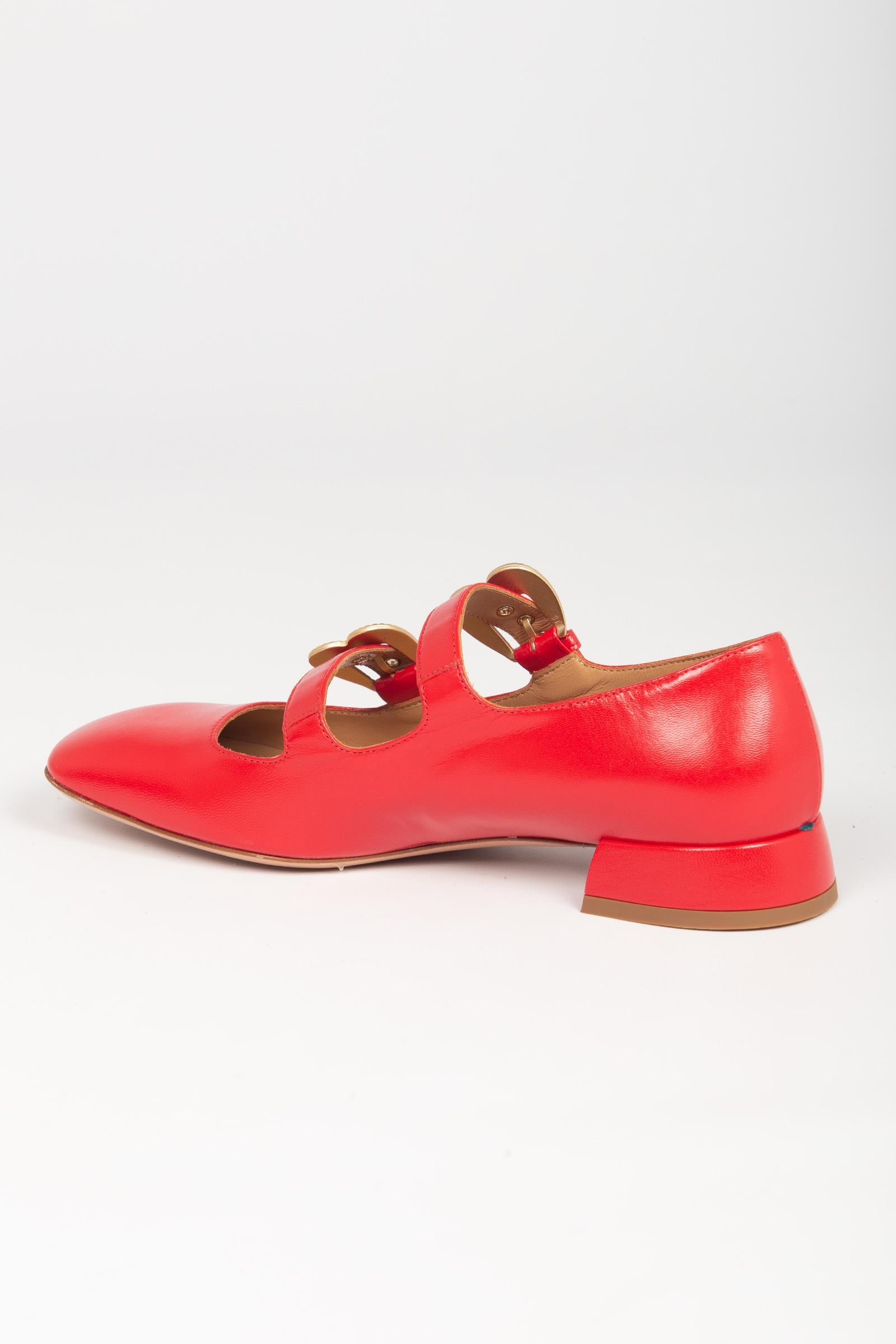 ballerina con doppia fibia love AB2514CR ROSSO A.BOCCA 