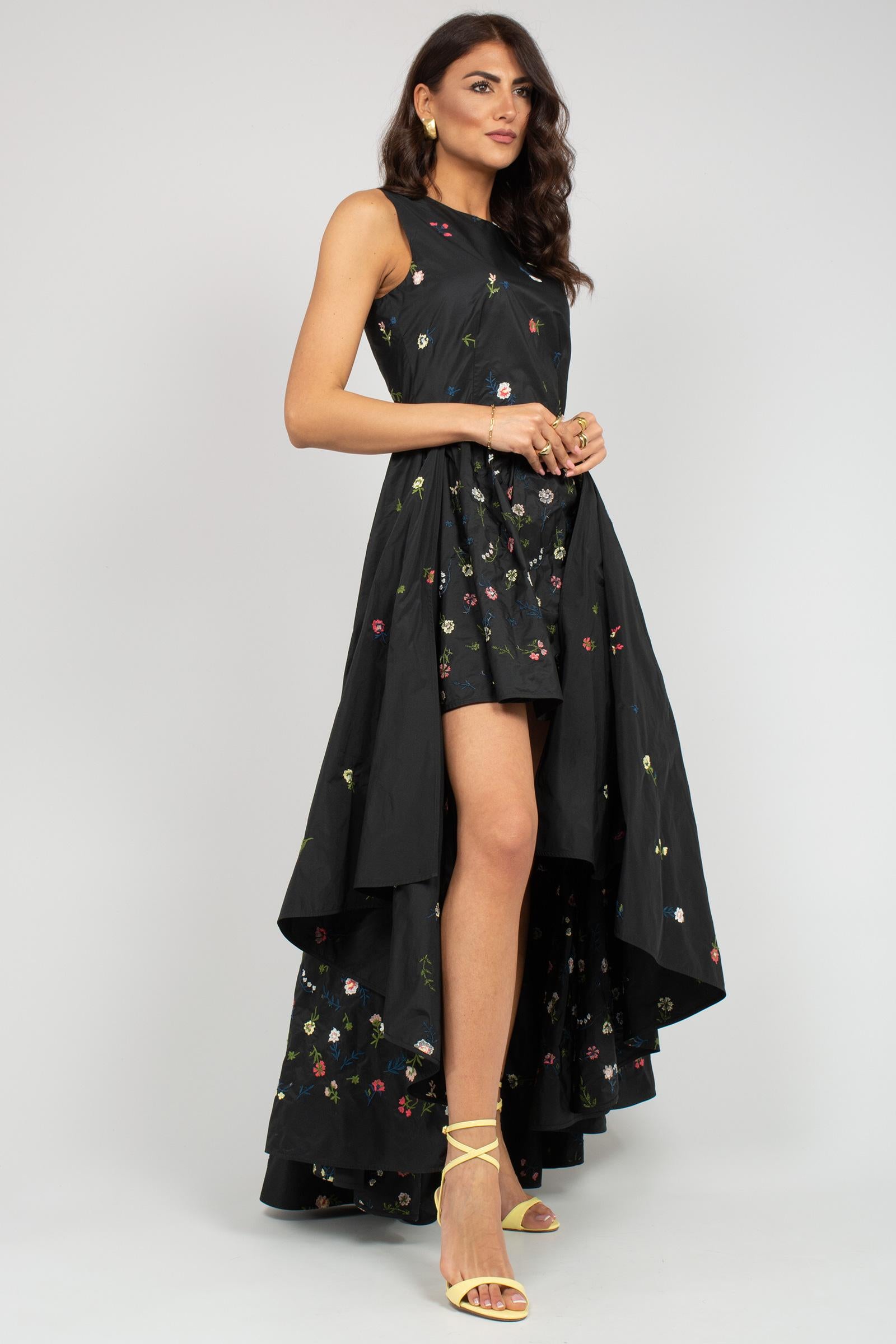 abito in taffeta ricamata 26SMCV41526SPL161 99311 MAISON COGO 