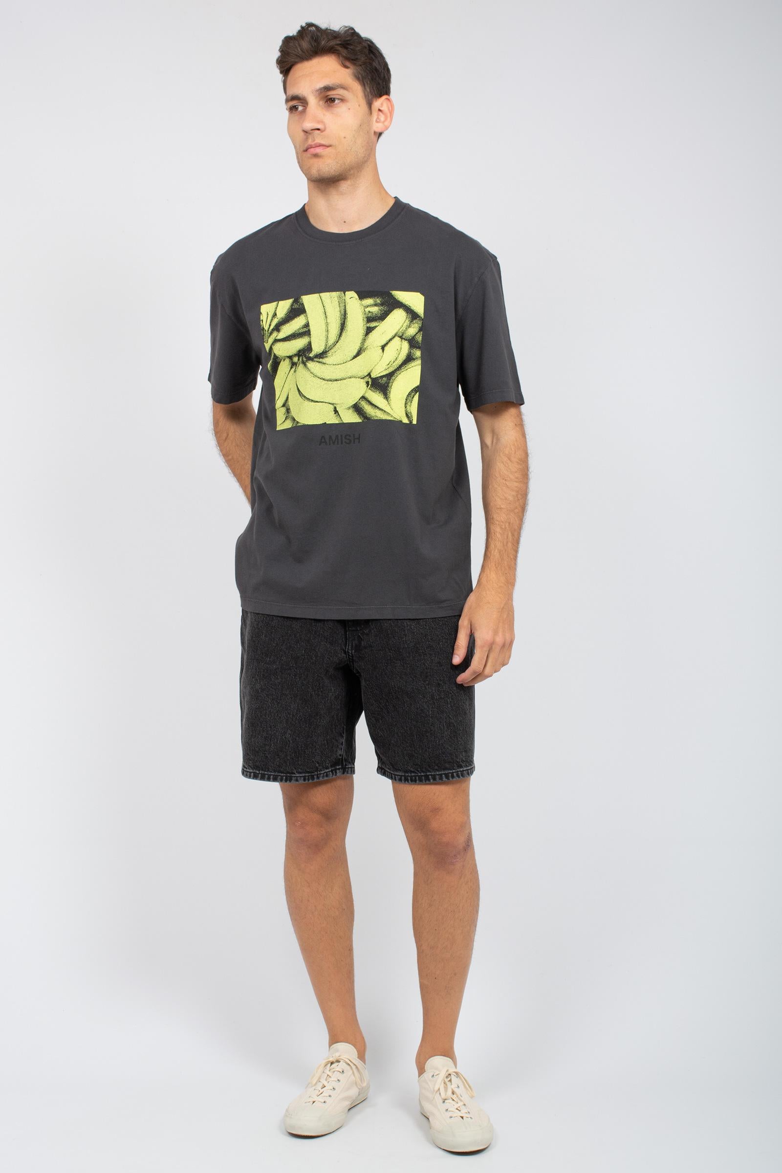 t-shirt in cotone con stampa AMU037CL190304 C0073 AMISH 