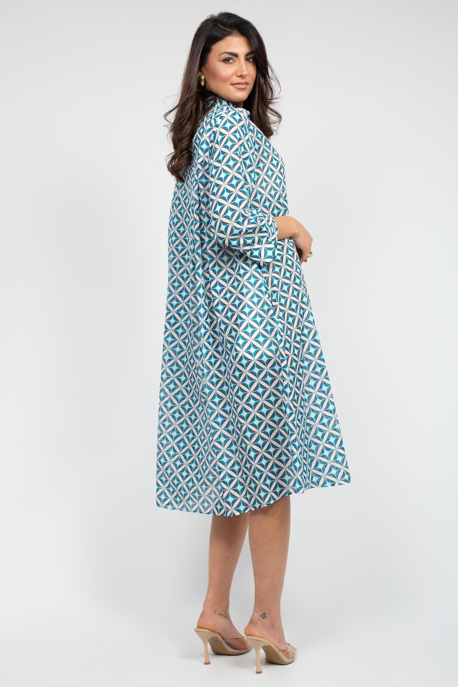 abito in cotone e seta 'teppa' 2616221069600 001 MAXMARA BEACHWARE 