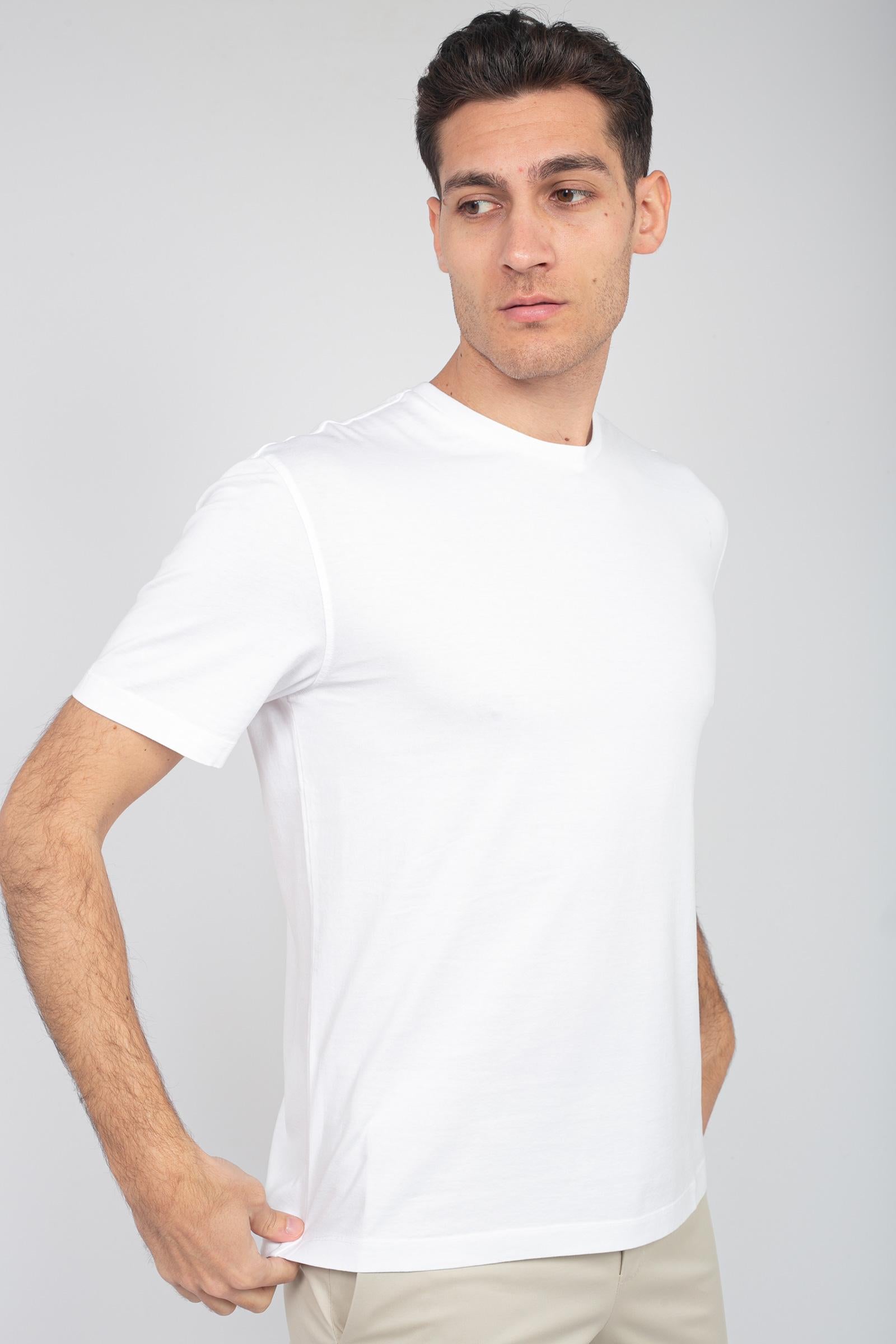 t-shirt regular in cotone RB51021 01 ROBERTO COLLINA 