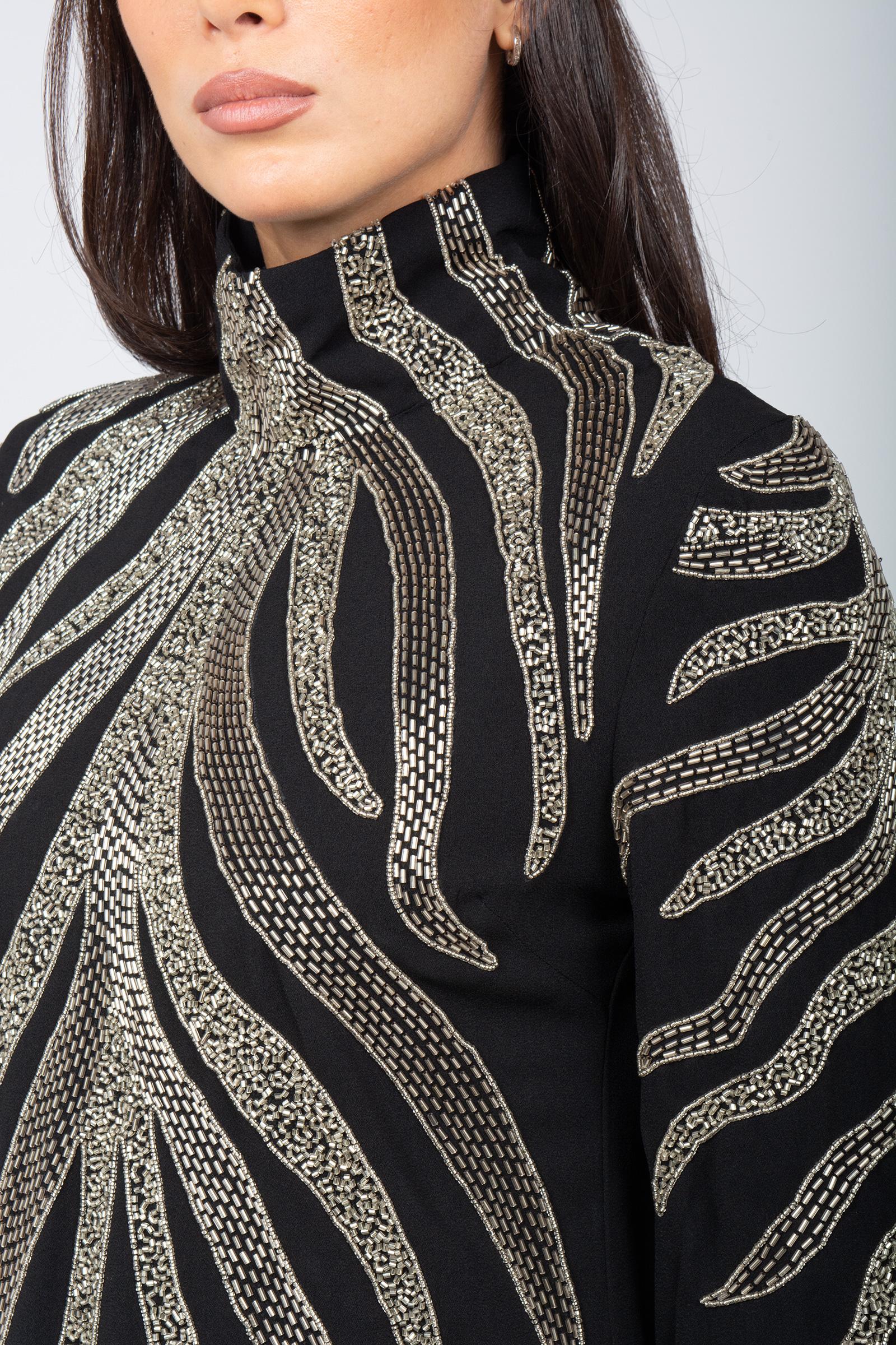 abito lungo con ricamo zebra JF669250649 20000 MALIPARMI 