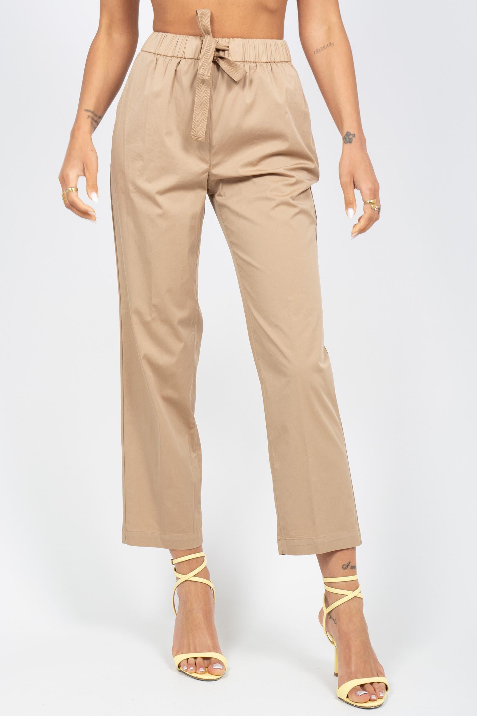 pantalone in misto cotone P26M700LJ BEIGE VIA MASINI 80 