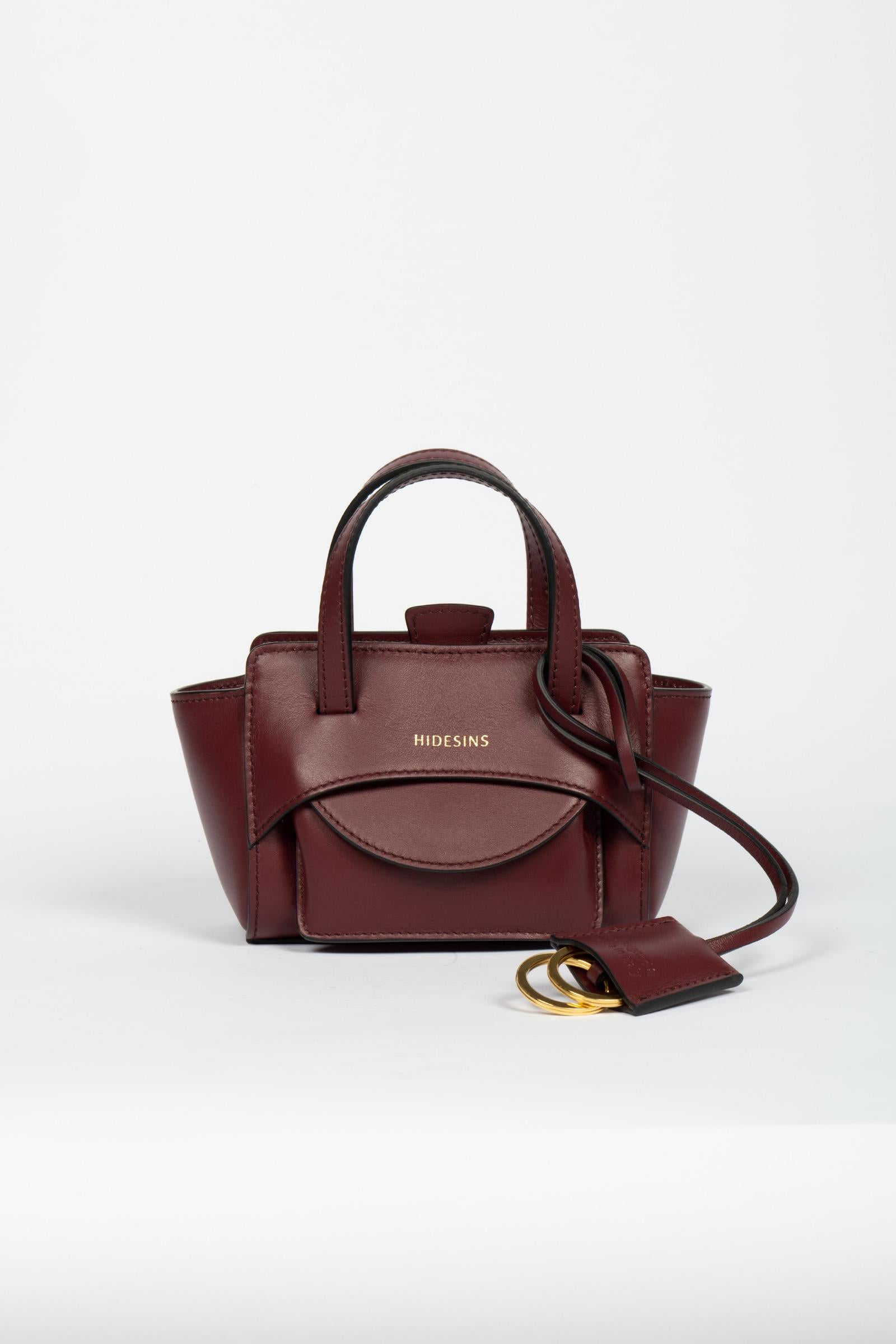 shoulder bag 'flap xs' in pelle FL14XSPREMIERE WINE HIDESINS 