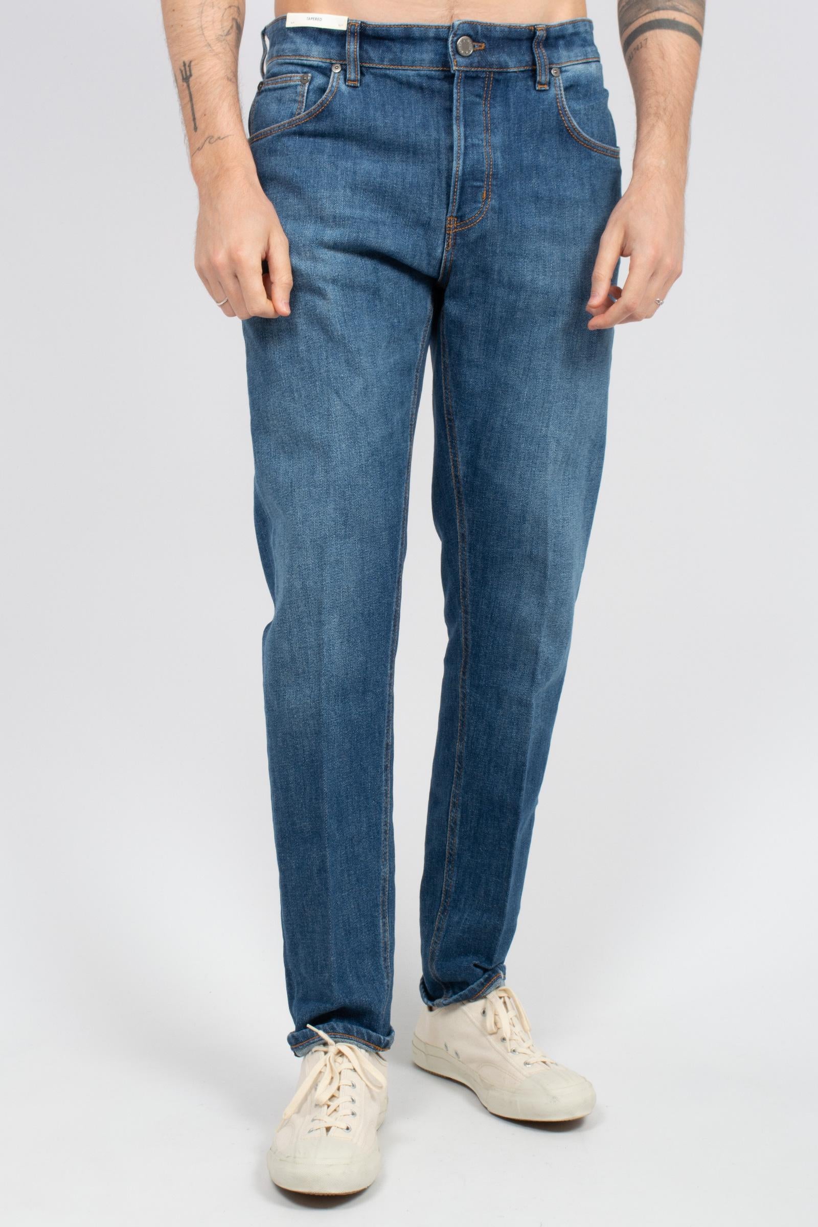 jeans in bull di cotone stretch 'raggae fit' C5TP05B0 TX1610MI30 PT TORINO DENIM 
