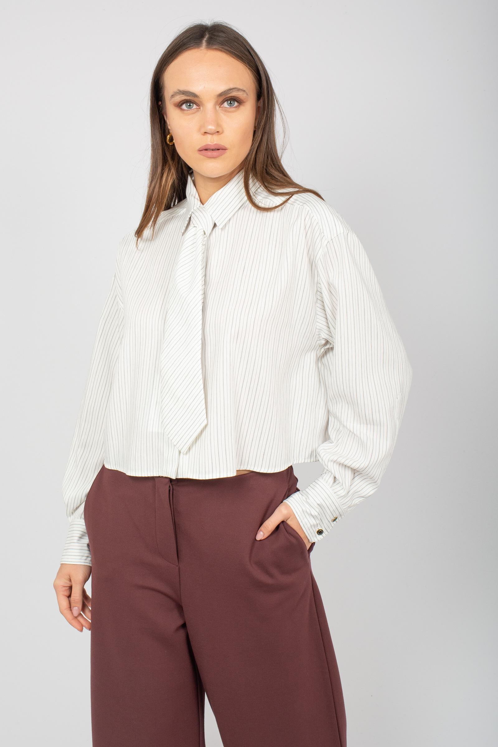 camicia cropped con cravatta 'duke' DUKE 003 MARELLA 