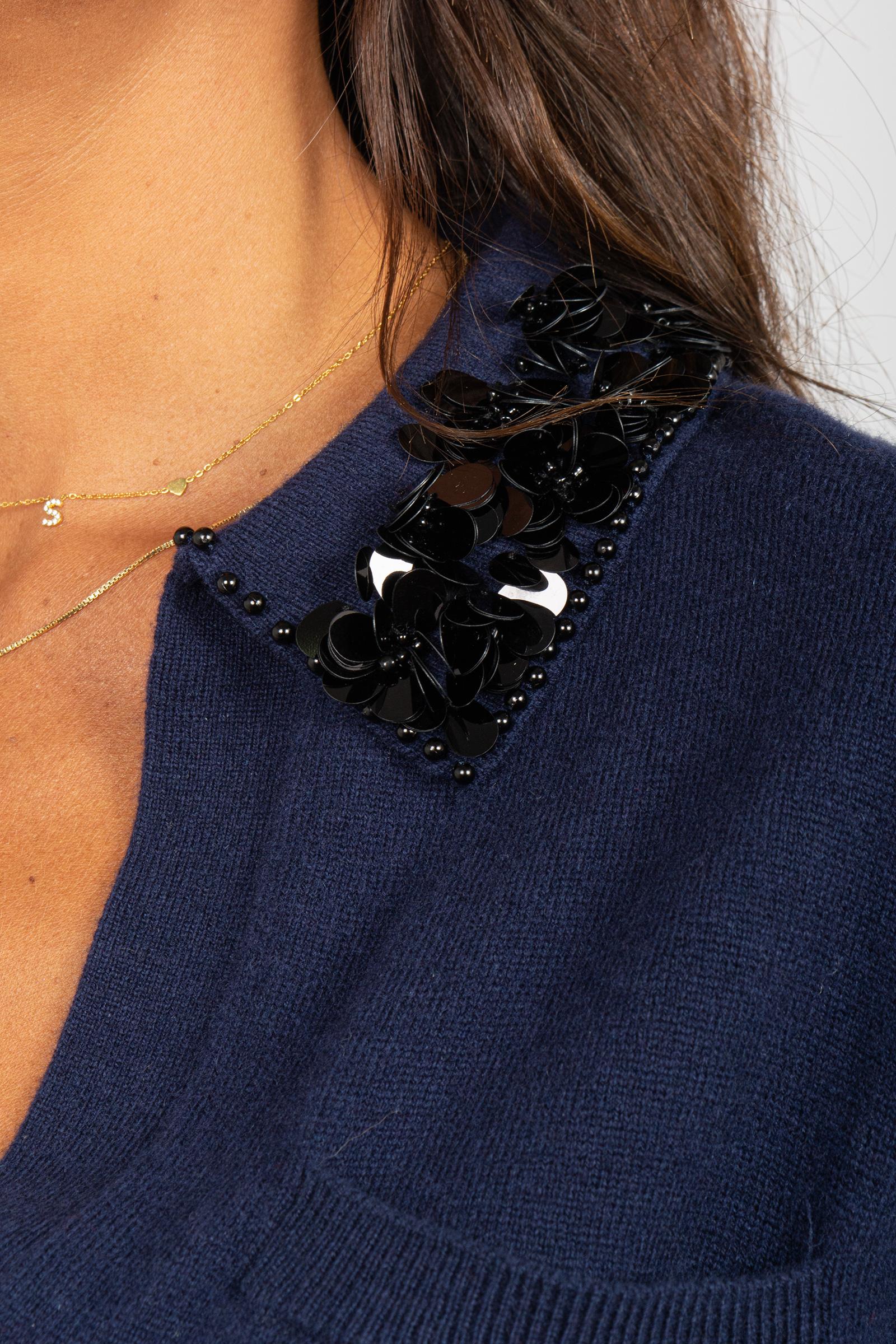 polo in lana con ricamo 'giulia' Y5WD27 K92 SEMICOUTURE 