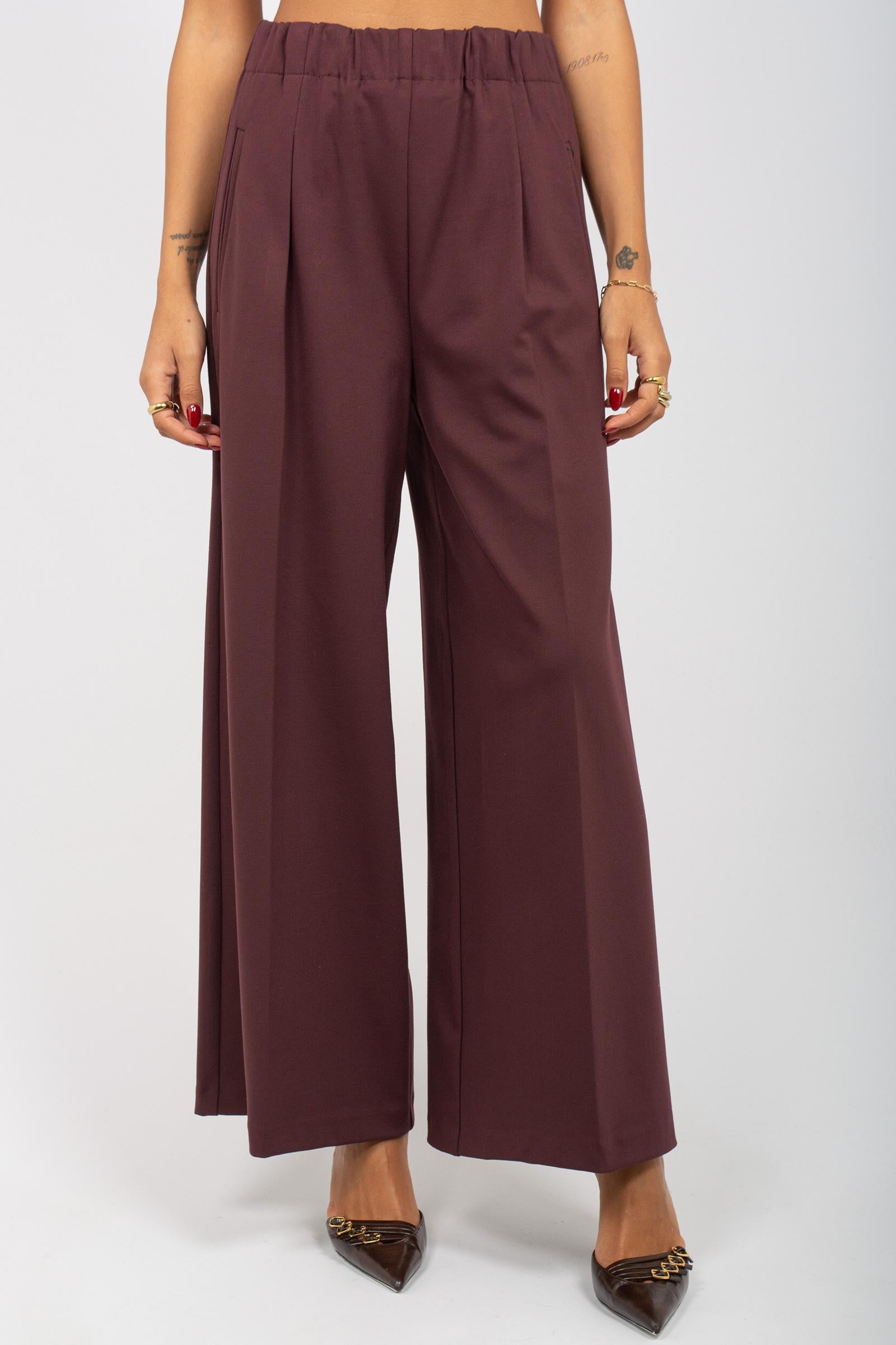 pantalone in punto milano M1F0051 BORDEAU SOLOTRE 