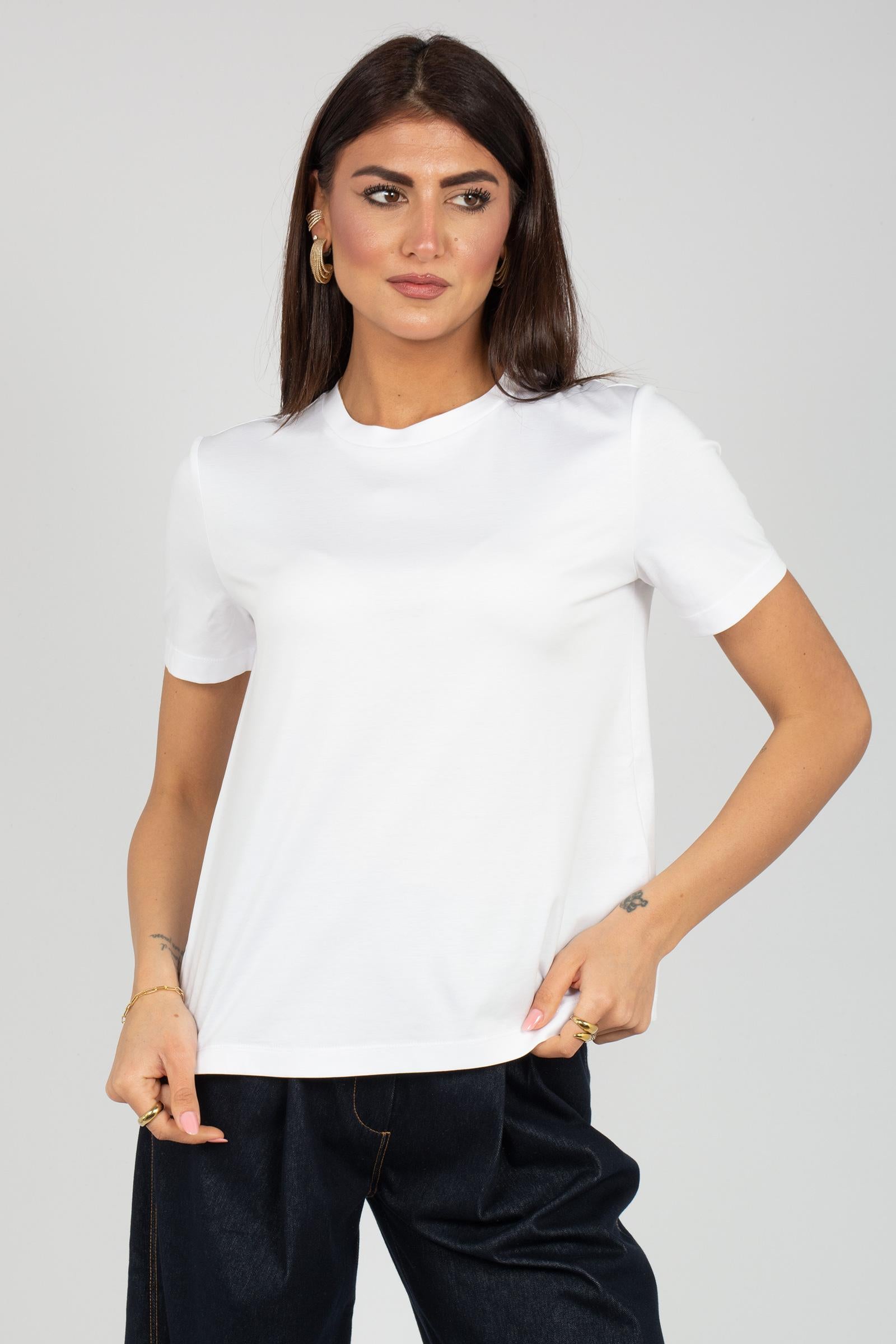 t-shirt in cotone e modal 'astice' 2616841067600 001 MM - MAX MARA 