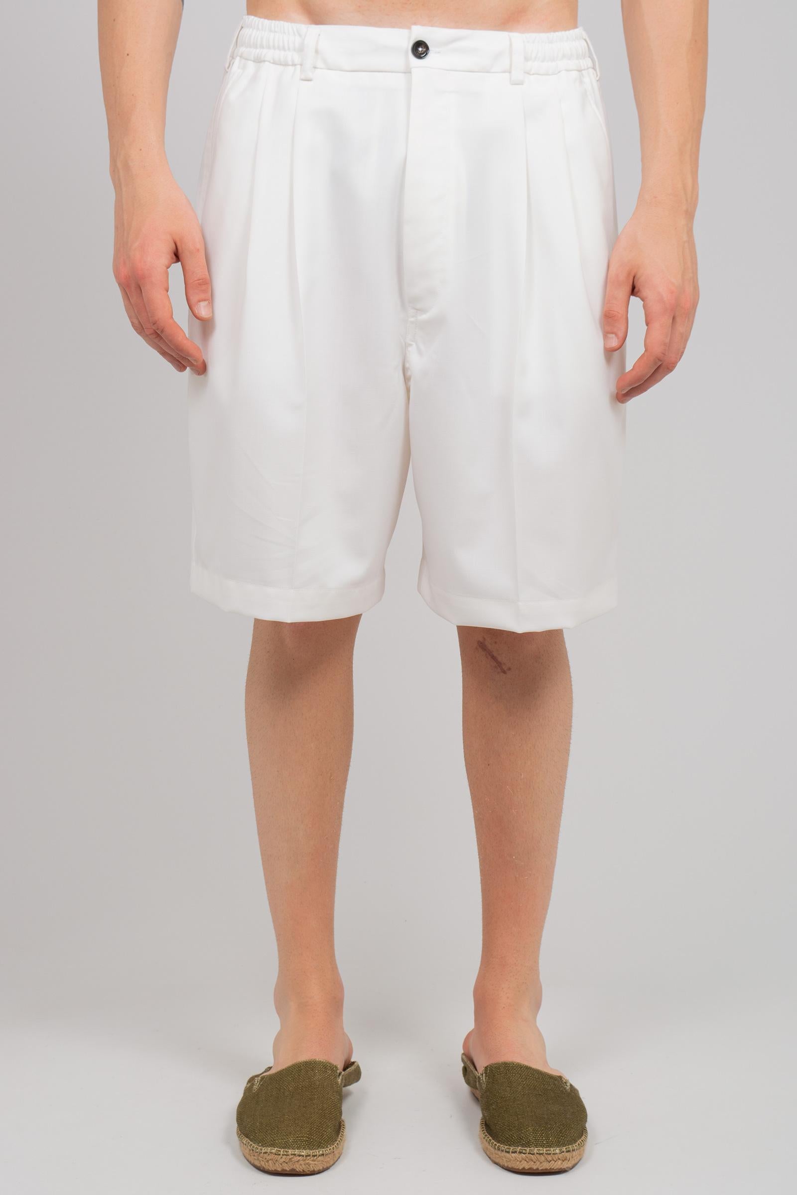 jogger corto in misto cotone 'ryo' RYOSMP26 BIANCO BE ABLE 