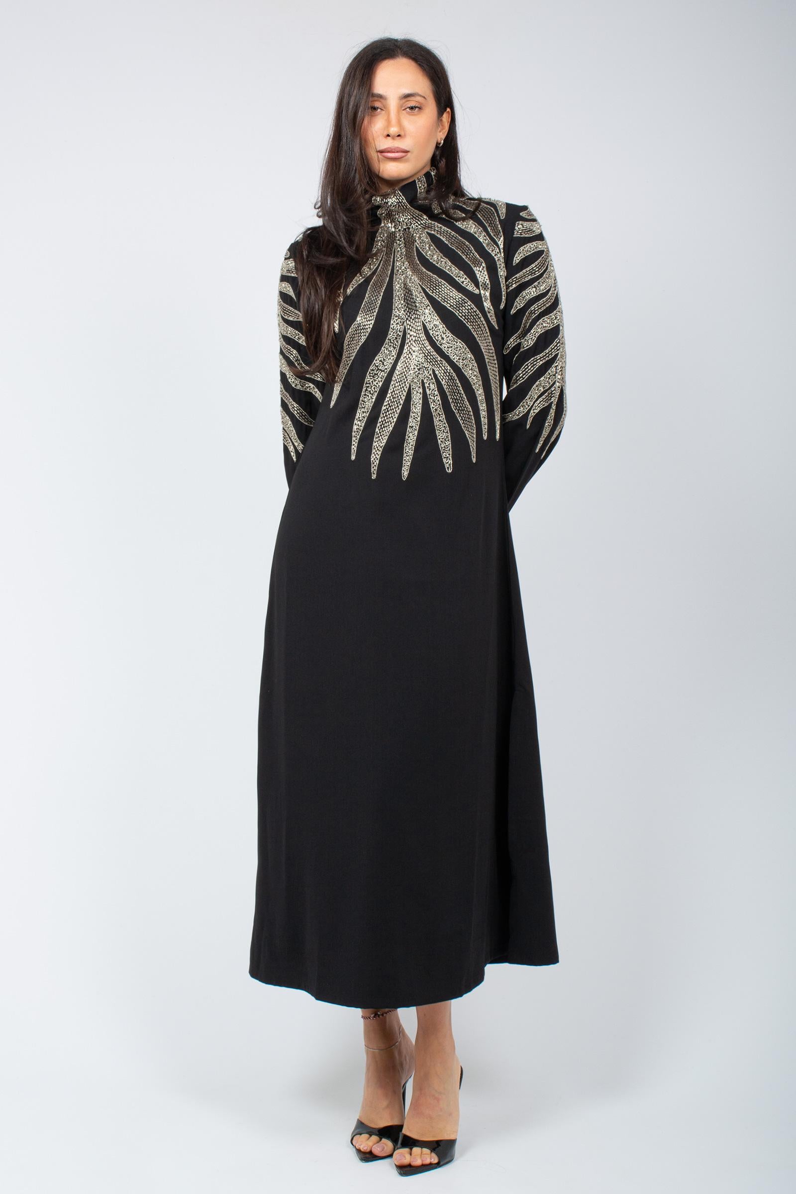 abito lungo con ricamo zebra JF669250649 20000 MALIPARMI 