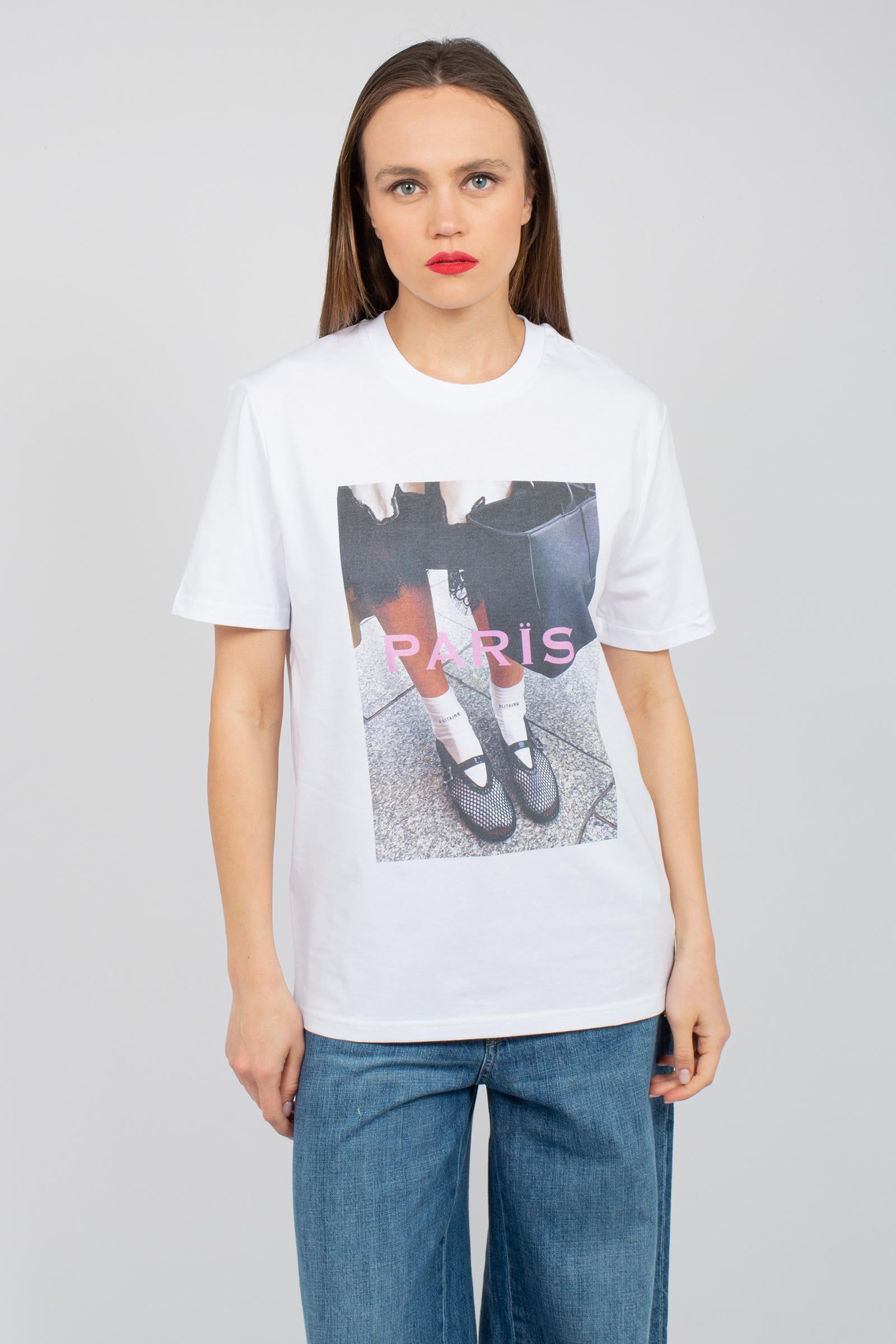 t-shirt in cotone con stampa icon UTEE845ICON WHT ELITE 