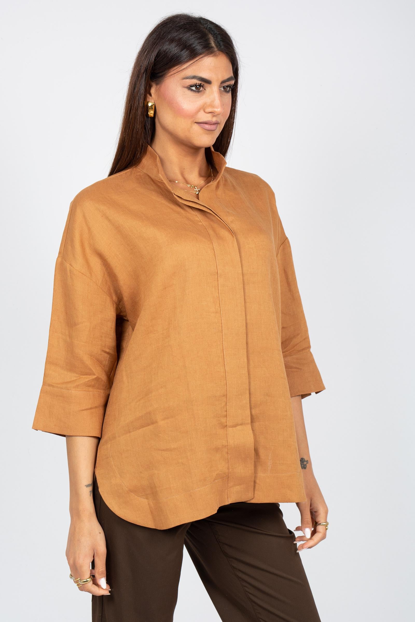 camicia koreana in lino EMMA 627 AMINA RUBINACCI 