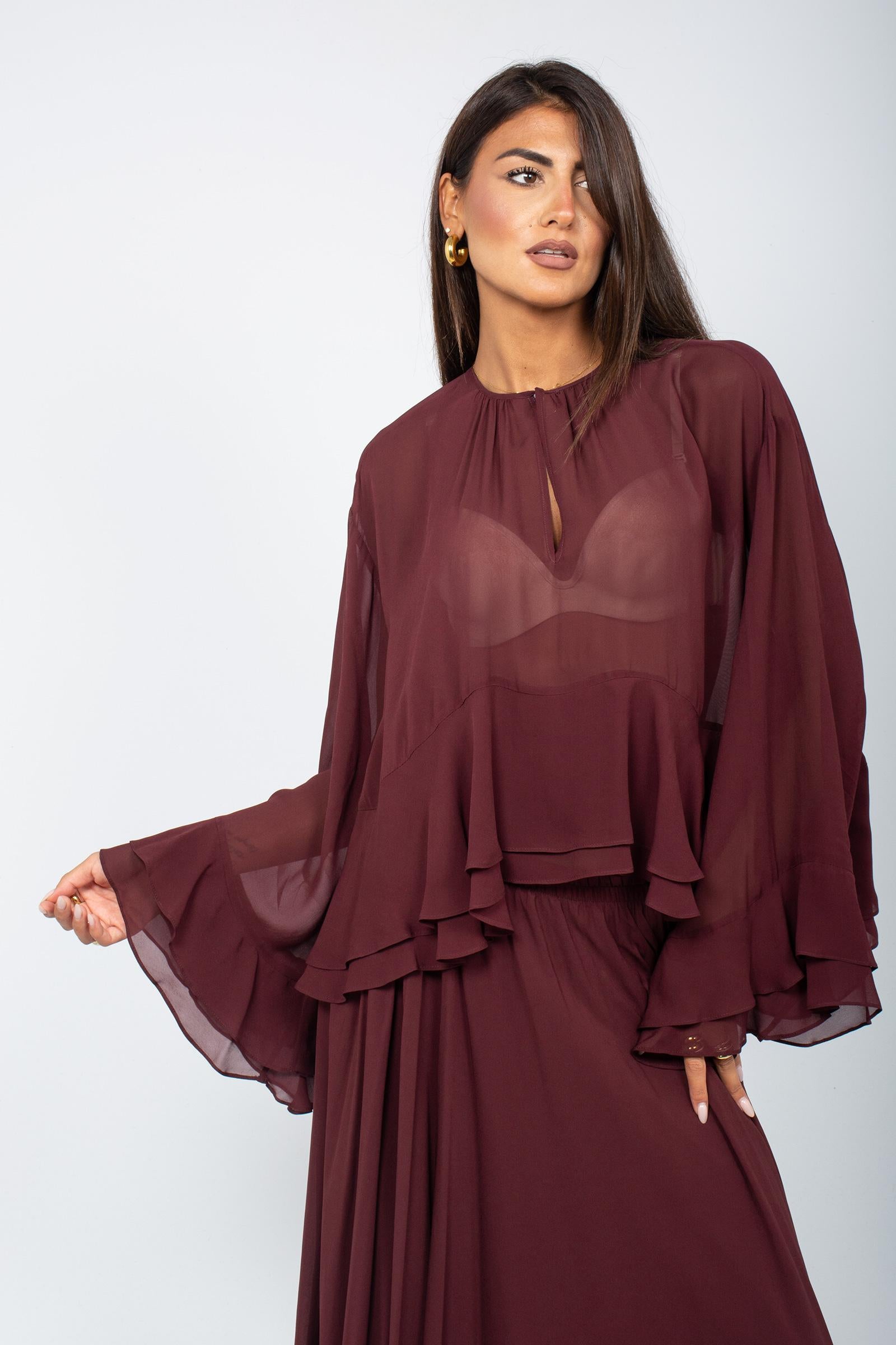 blusa con volant 'prisca' PRISCA 006 MARELLA 