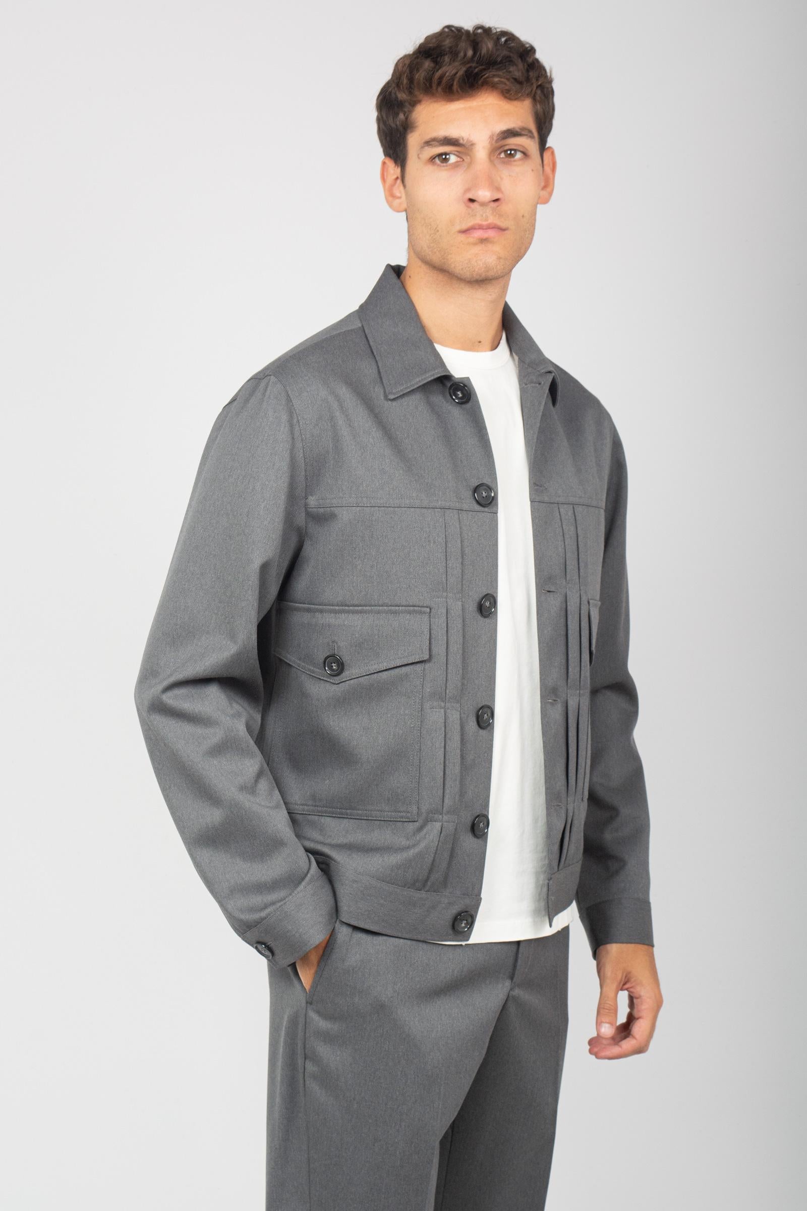 giacca cin riprese in gabardine di lana TL2FBK120TOR SD740230 PT TORINO 