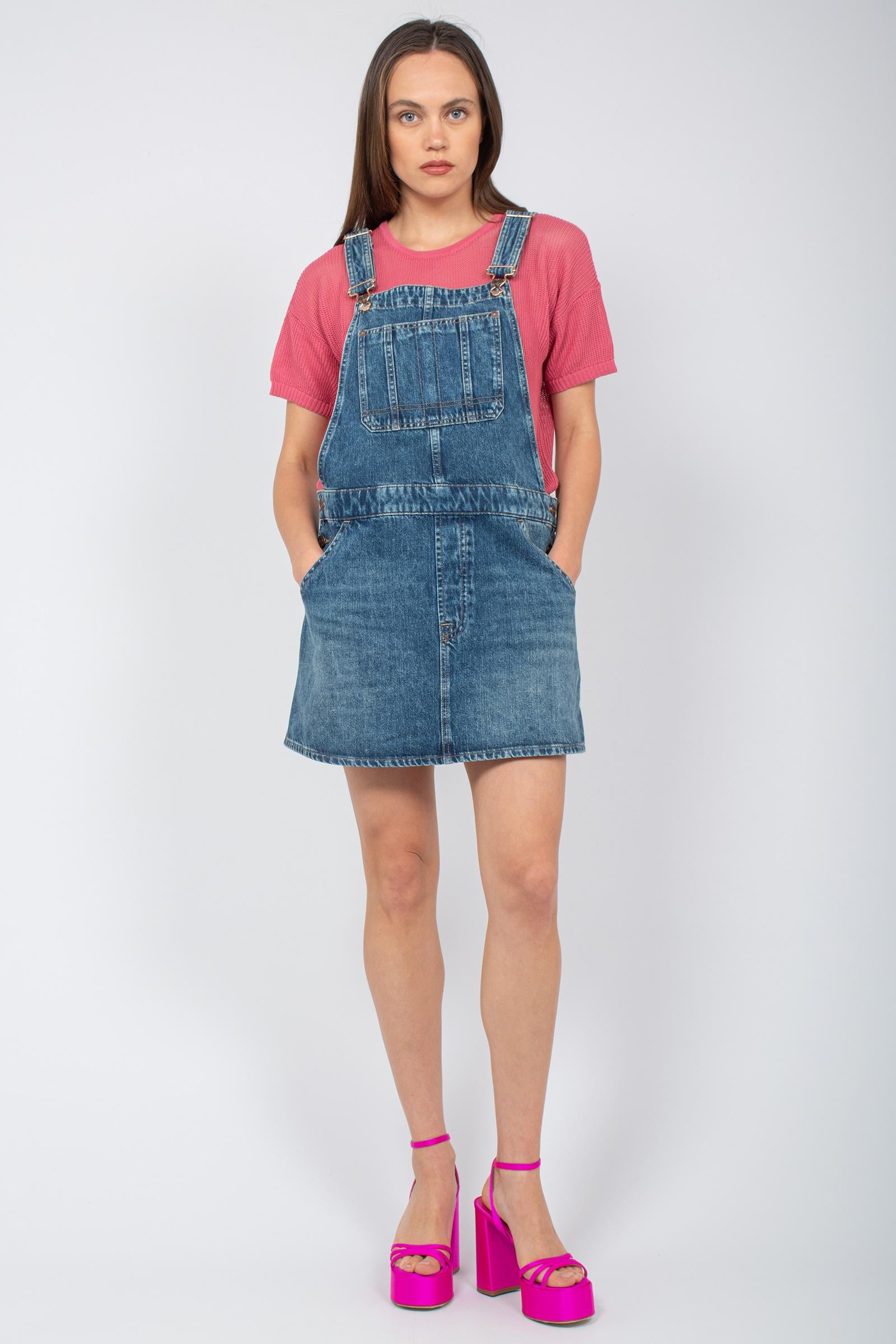 abito salopette in denim 7U024555 JASPER 7 FOR ALL MANKIND 